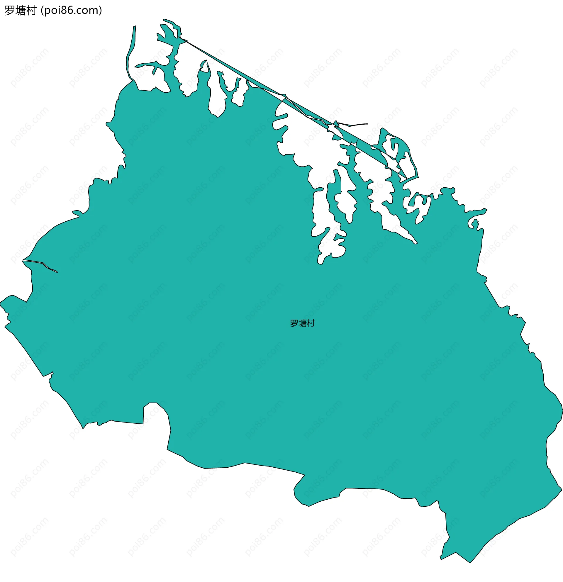 罗塘村边界地图