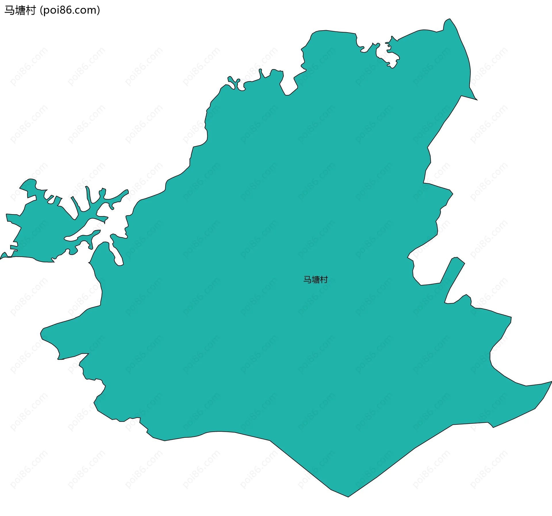 马塘村边界地图