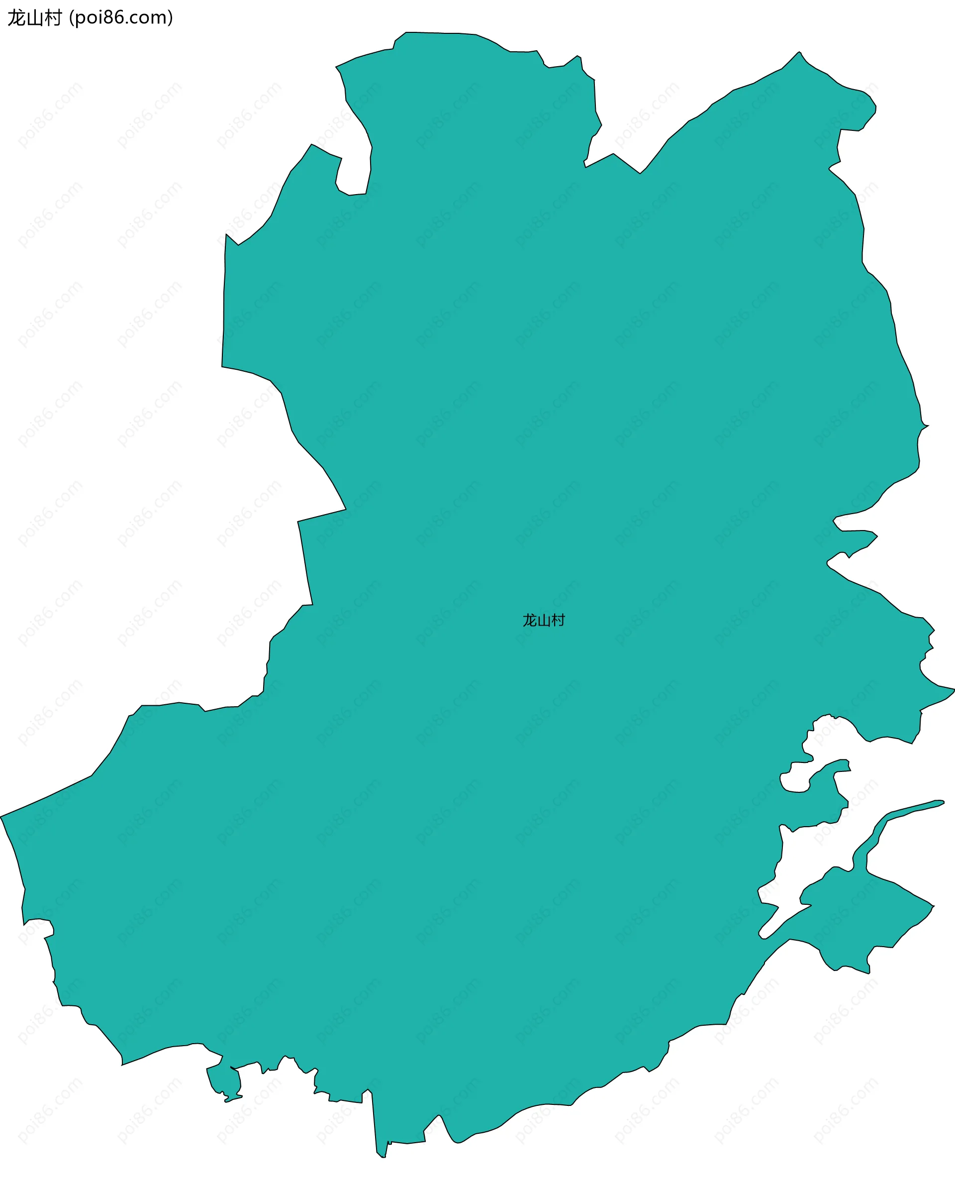 龙山村边界地图