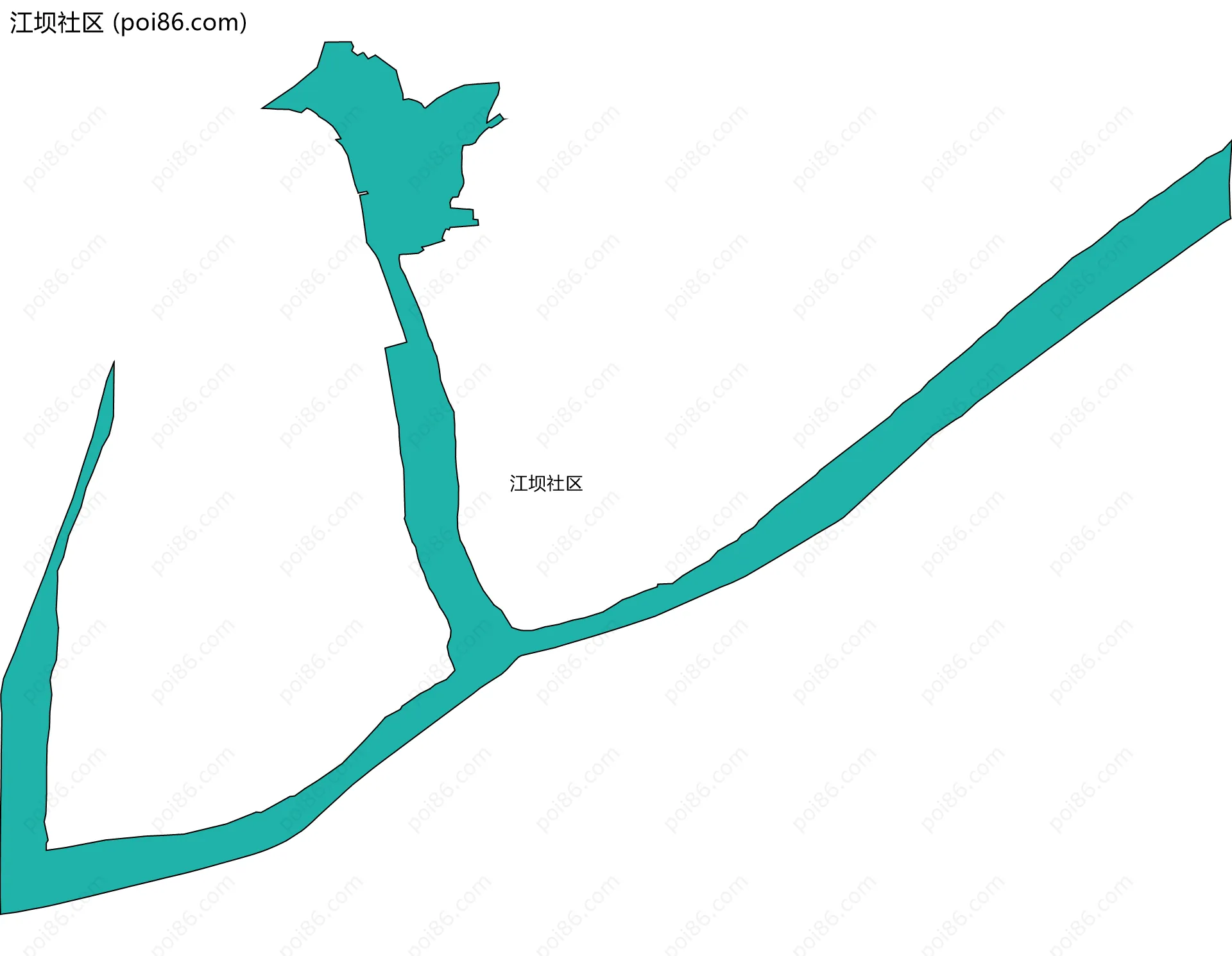 江坝社区边界地图