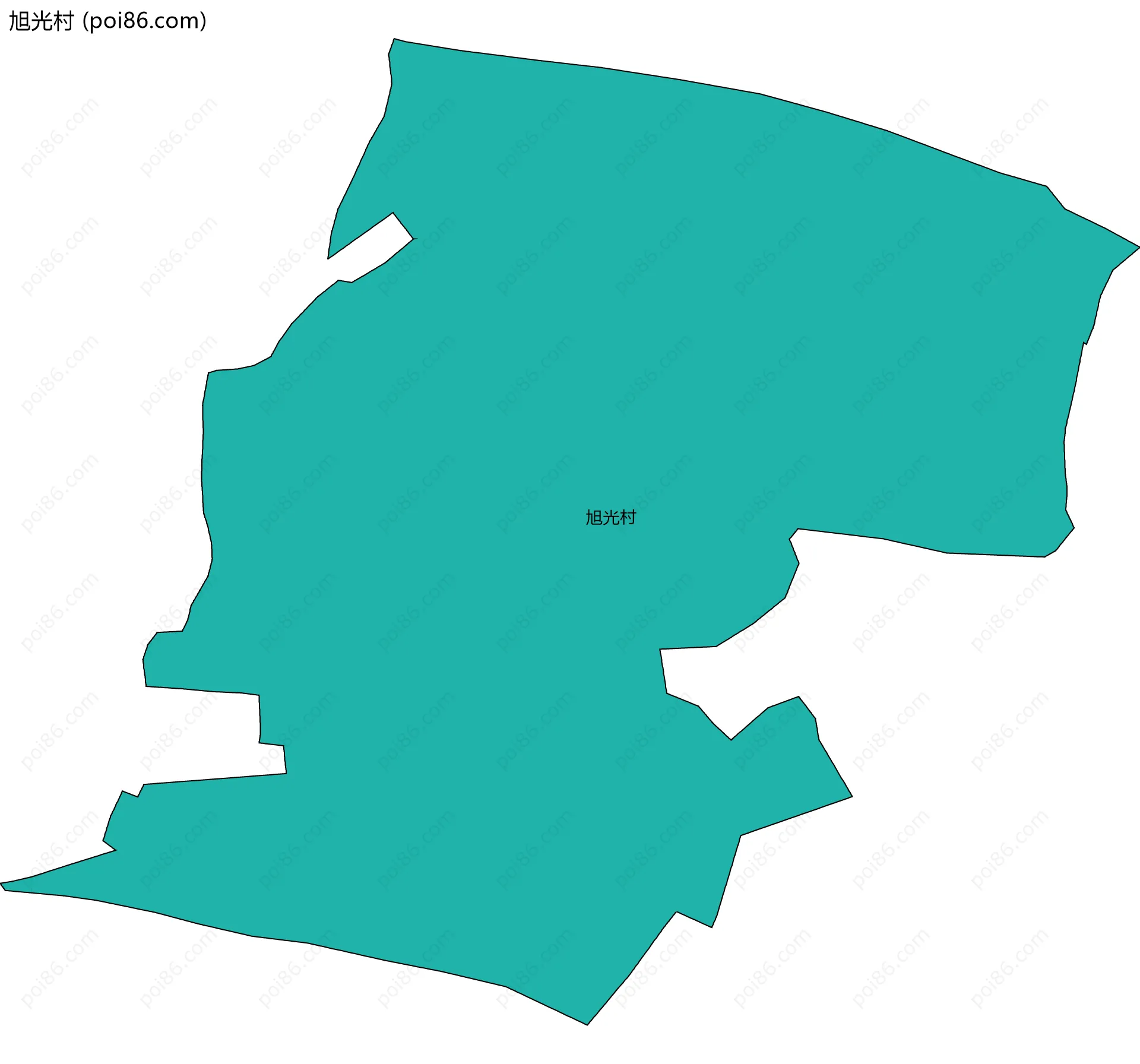 旭光村边界地图