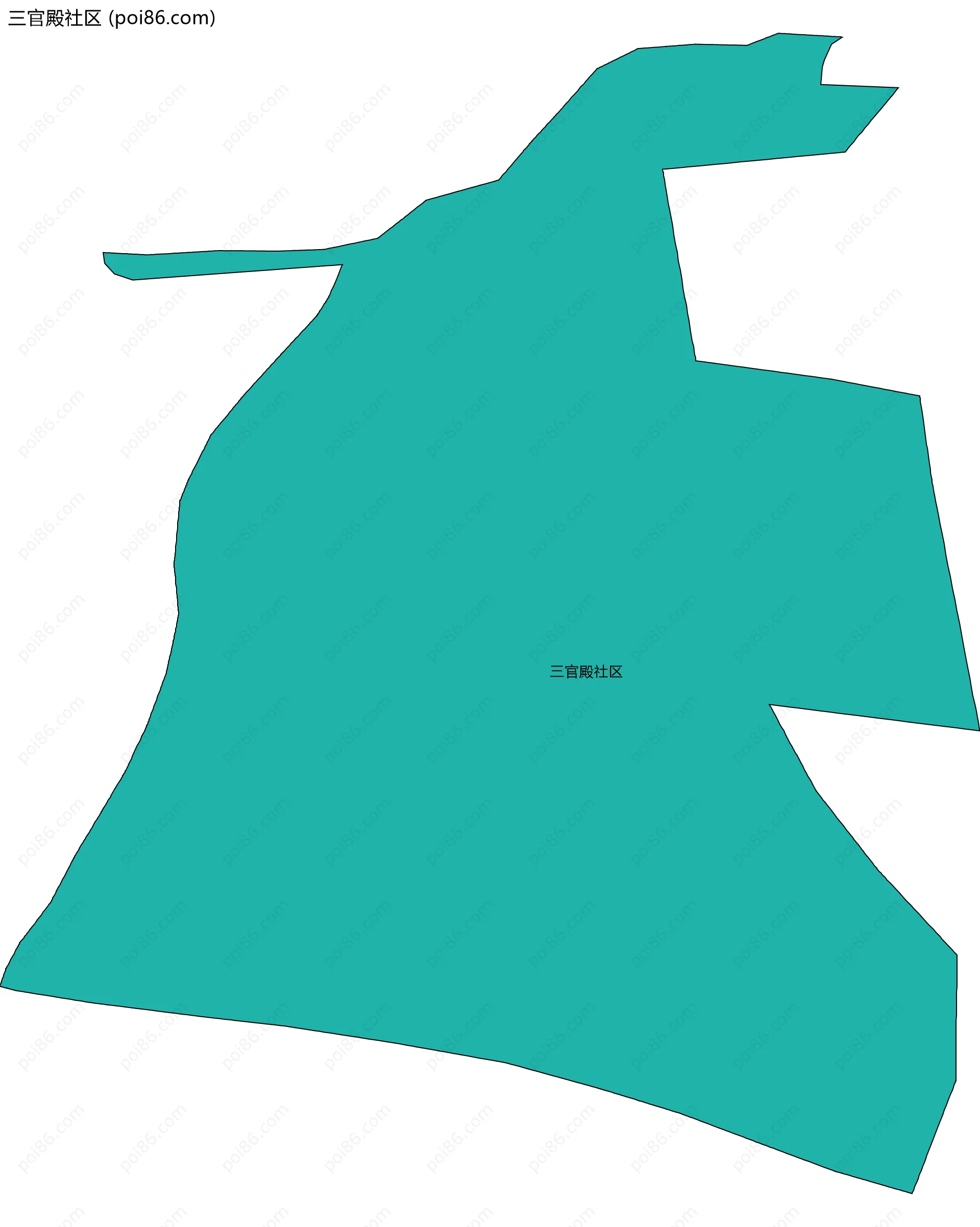 三官殿社区边界地图