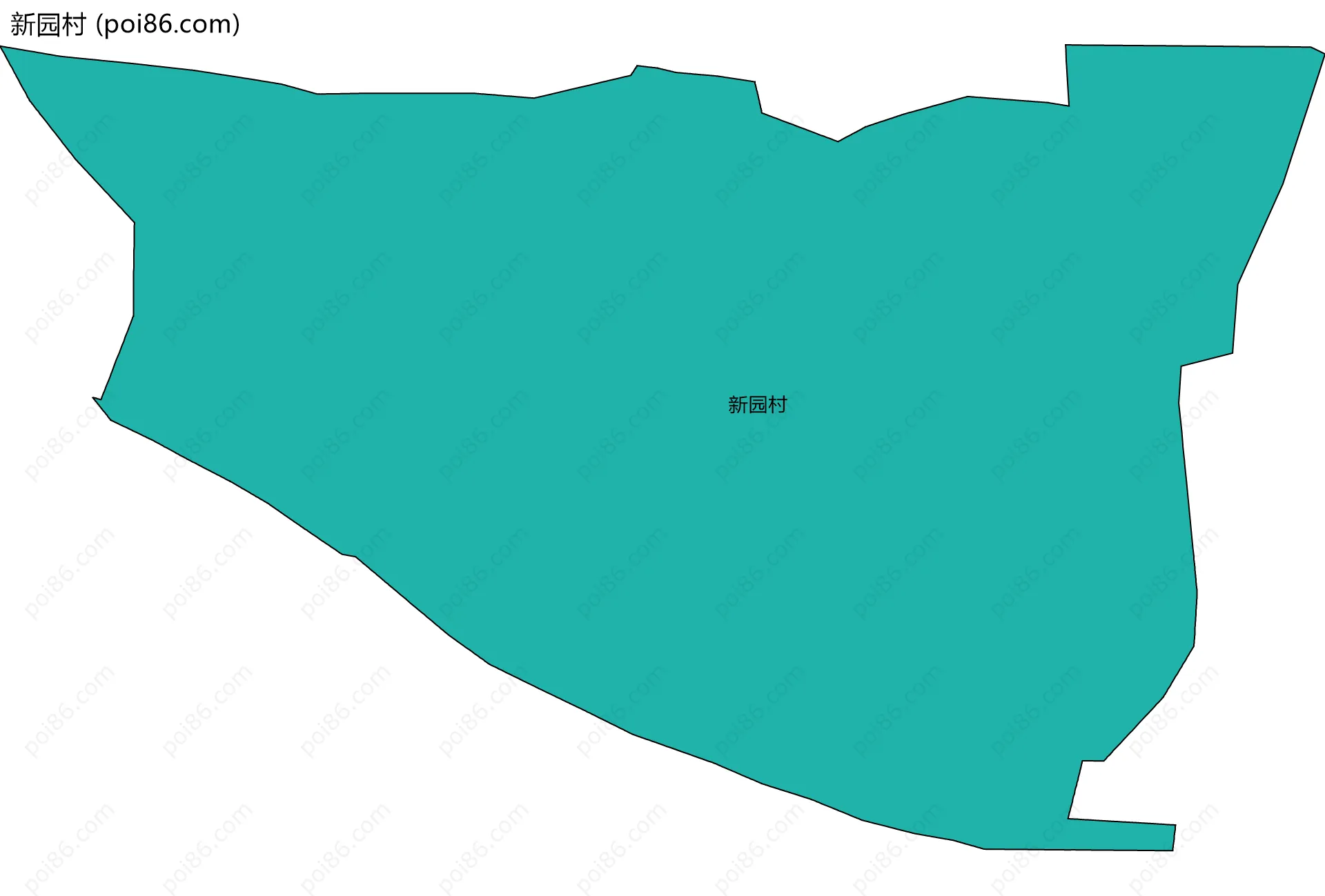 新园村边界地图