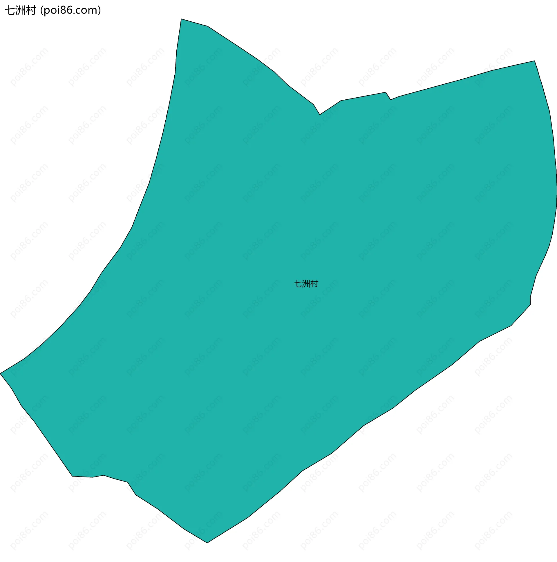 七洲村边界地图