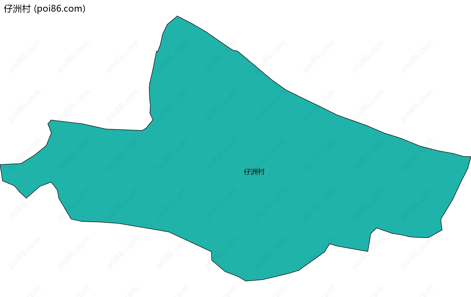 仔洲村边界地图
