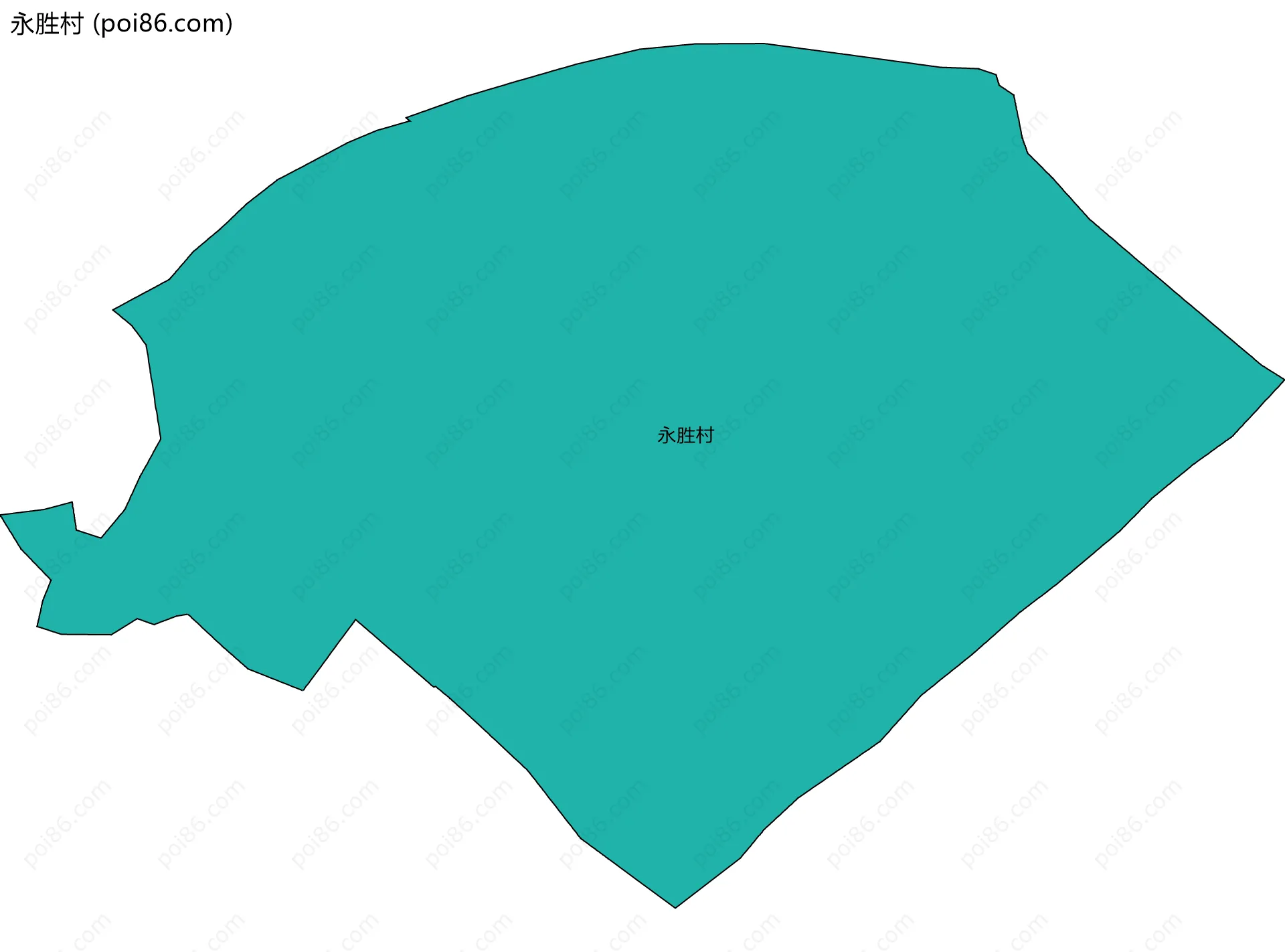 永胜村边界地图