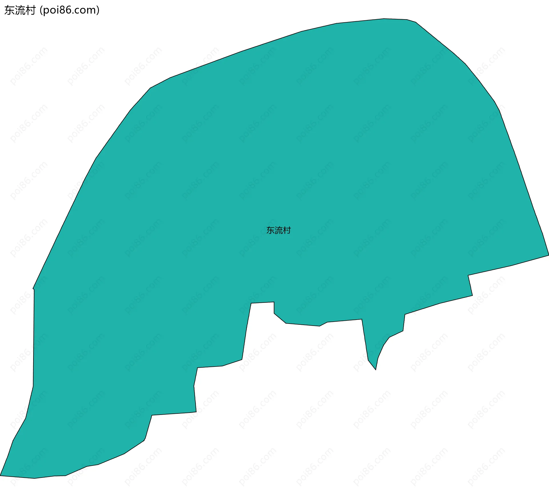 东流村边界地图