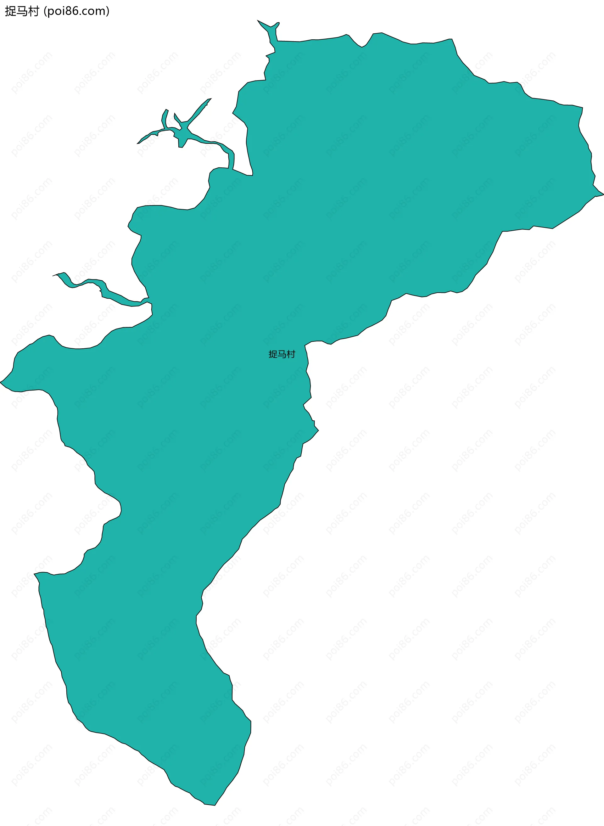 捉马村边界地图