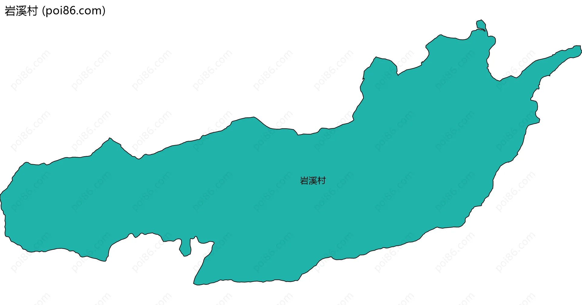岩溪村边界地图