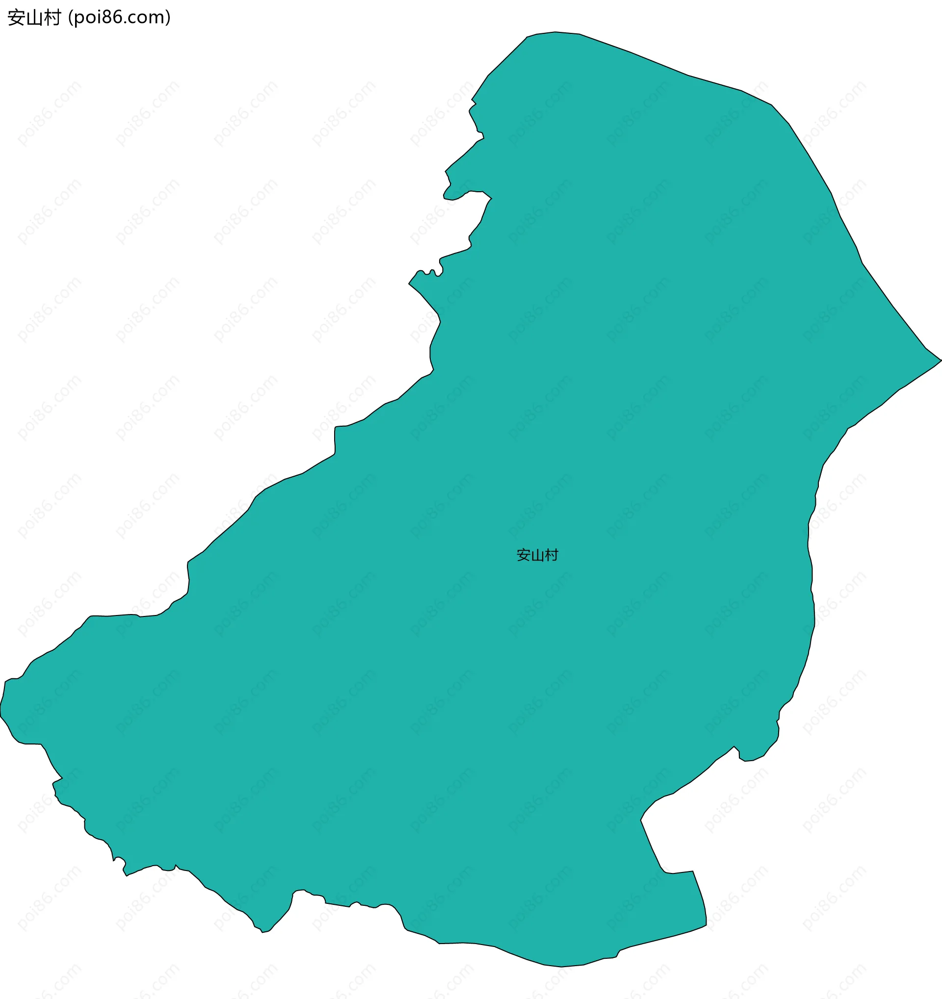 安山村边界地图