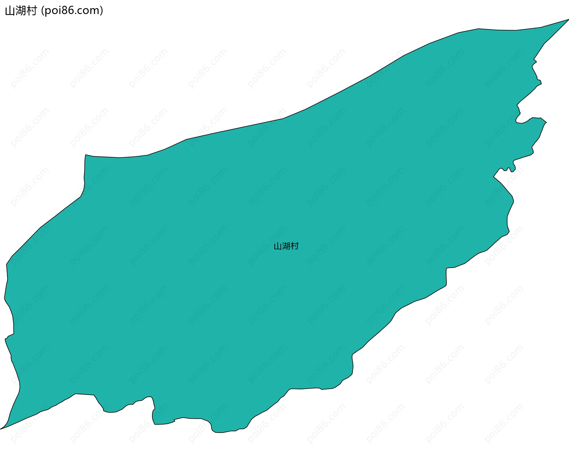 山湖村边界地图