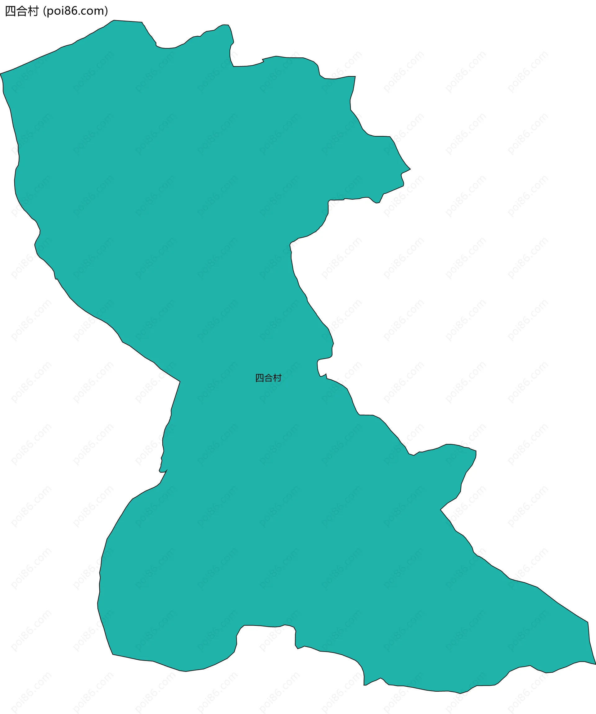四合村边界地图