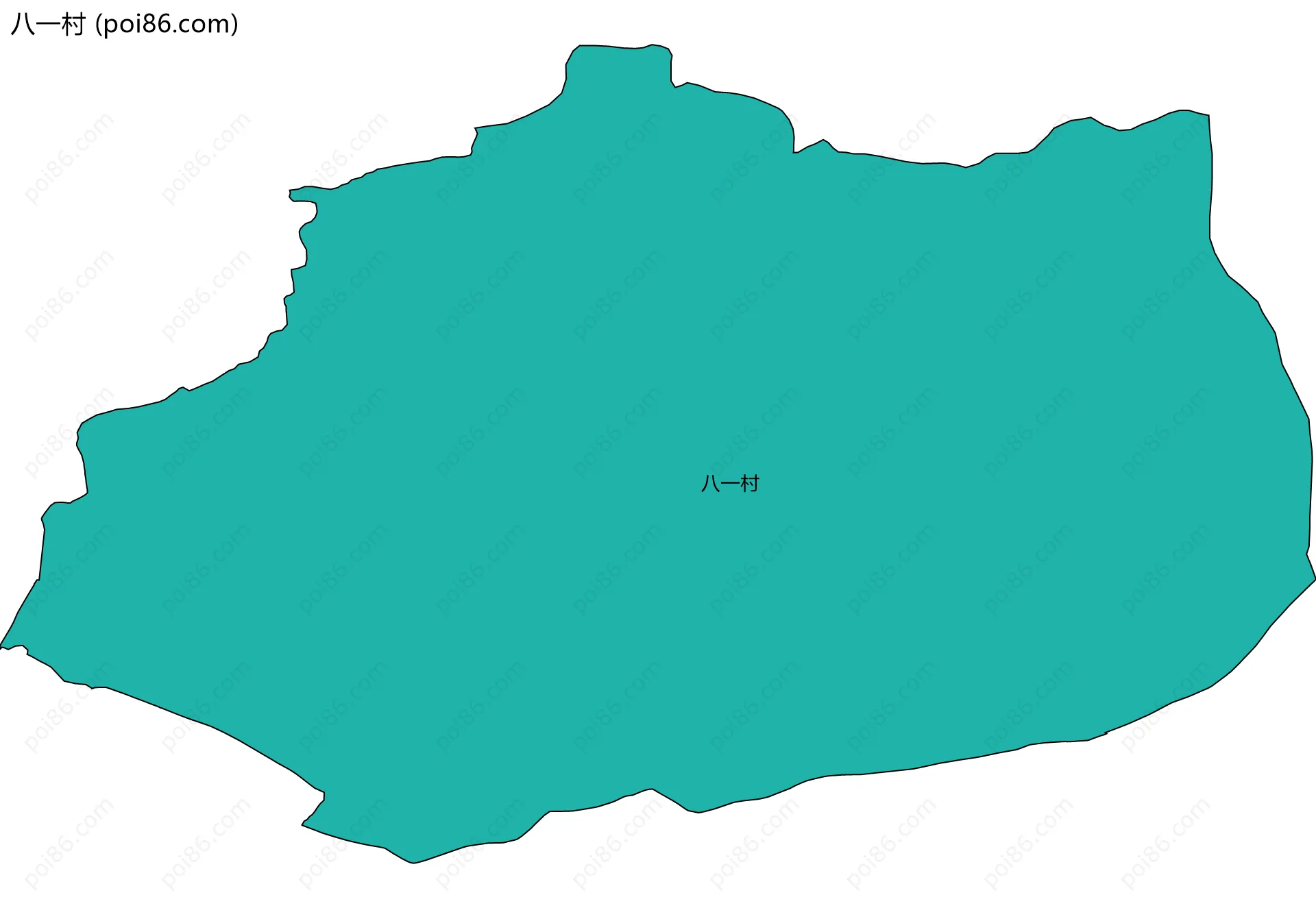八一村边界地图