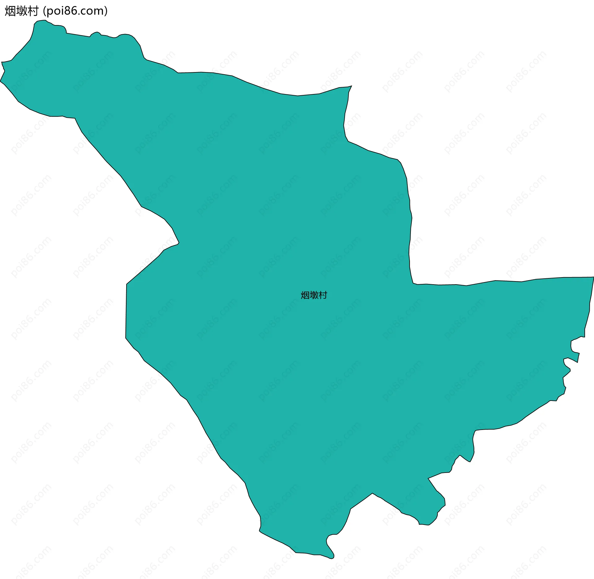 烟墩村边界地图