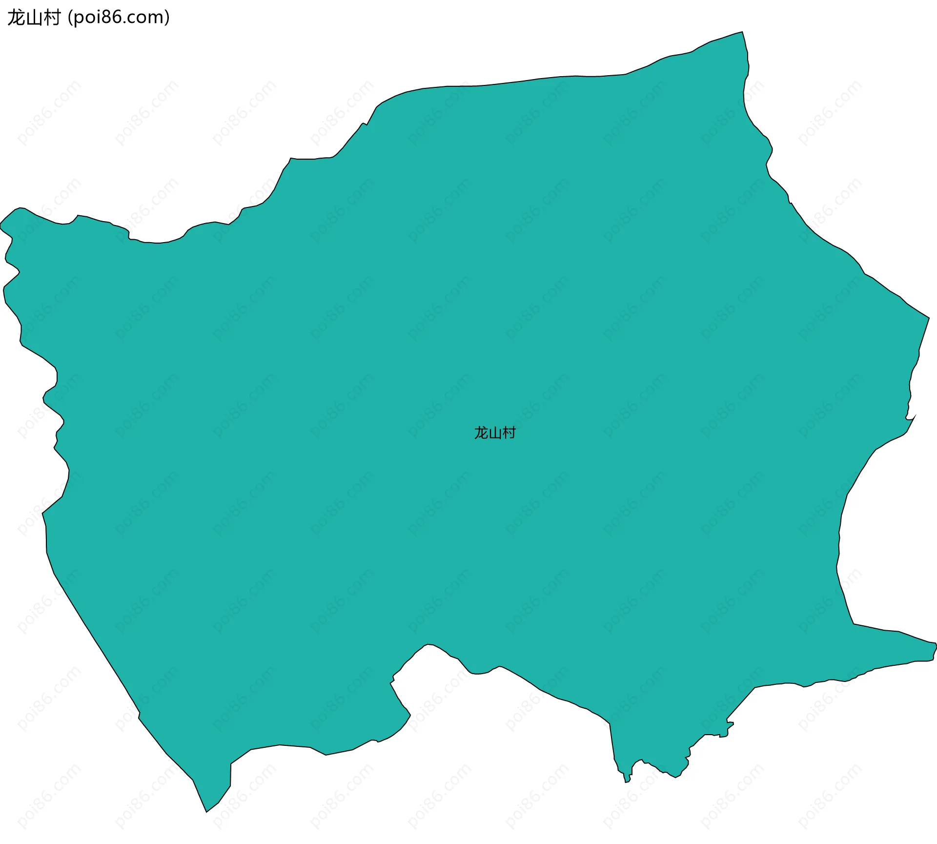 龙山村边界地图