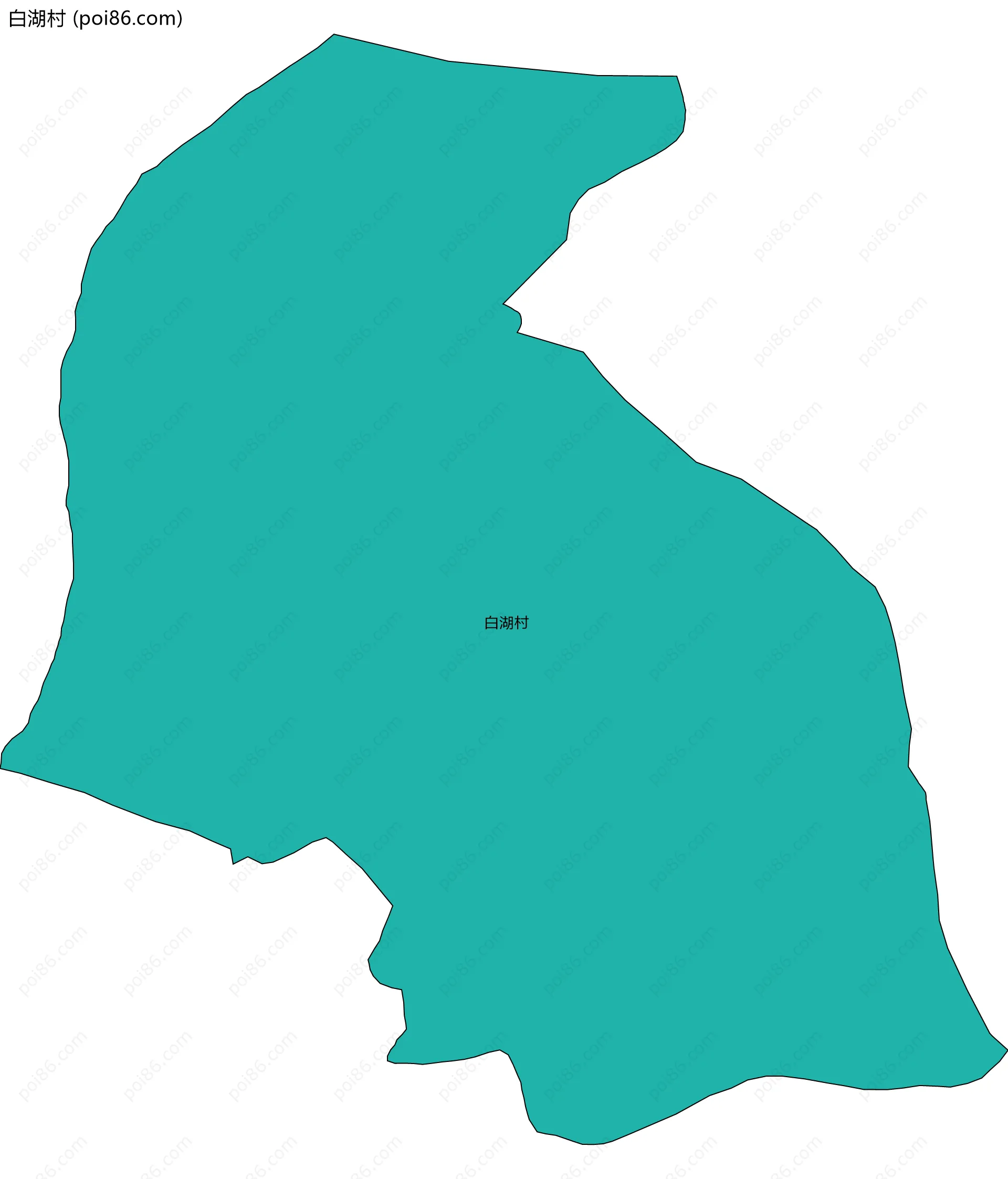 白湖村边界地图