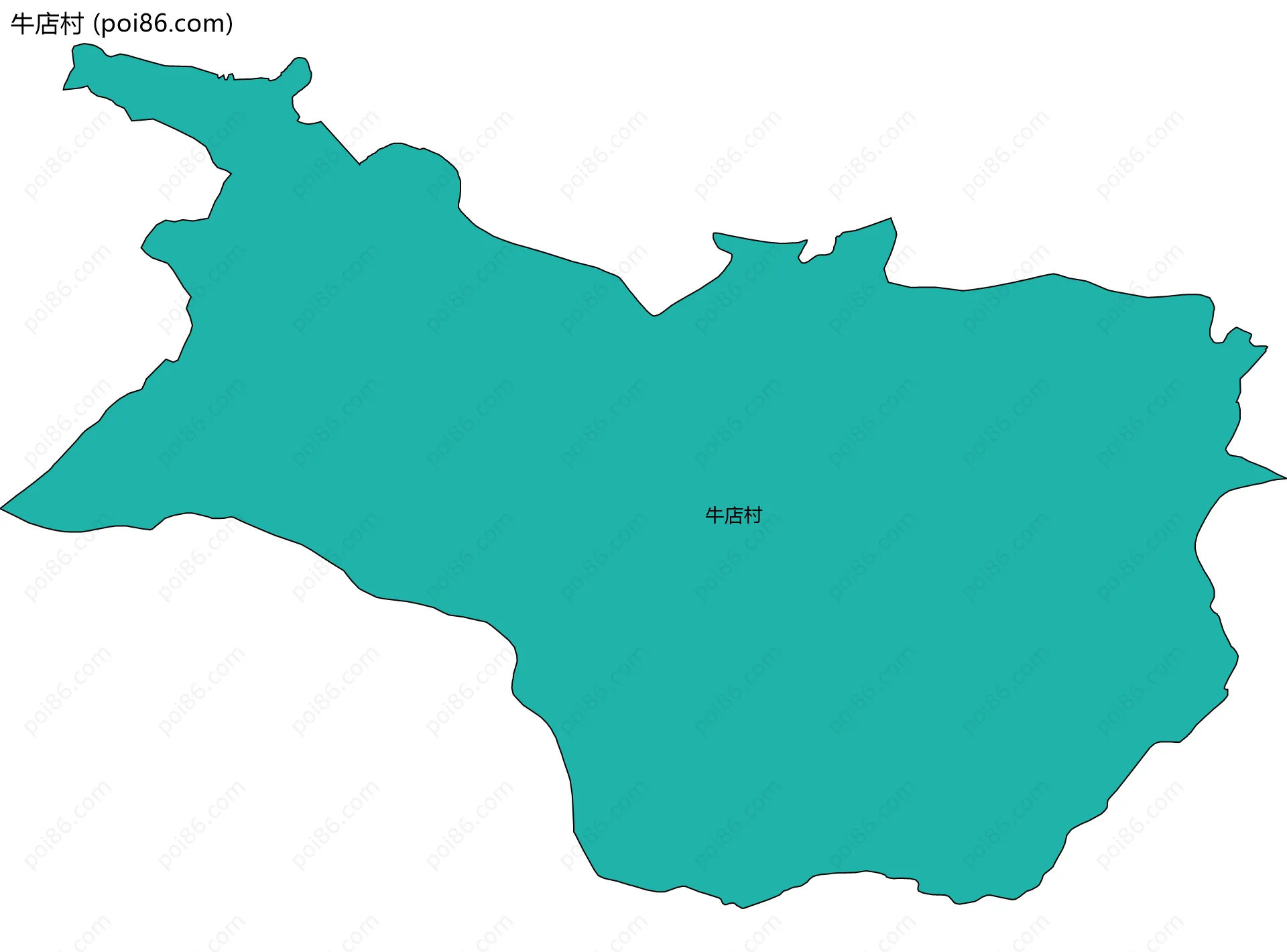牛店村边界地图