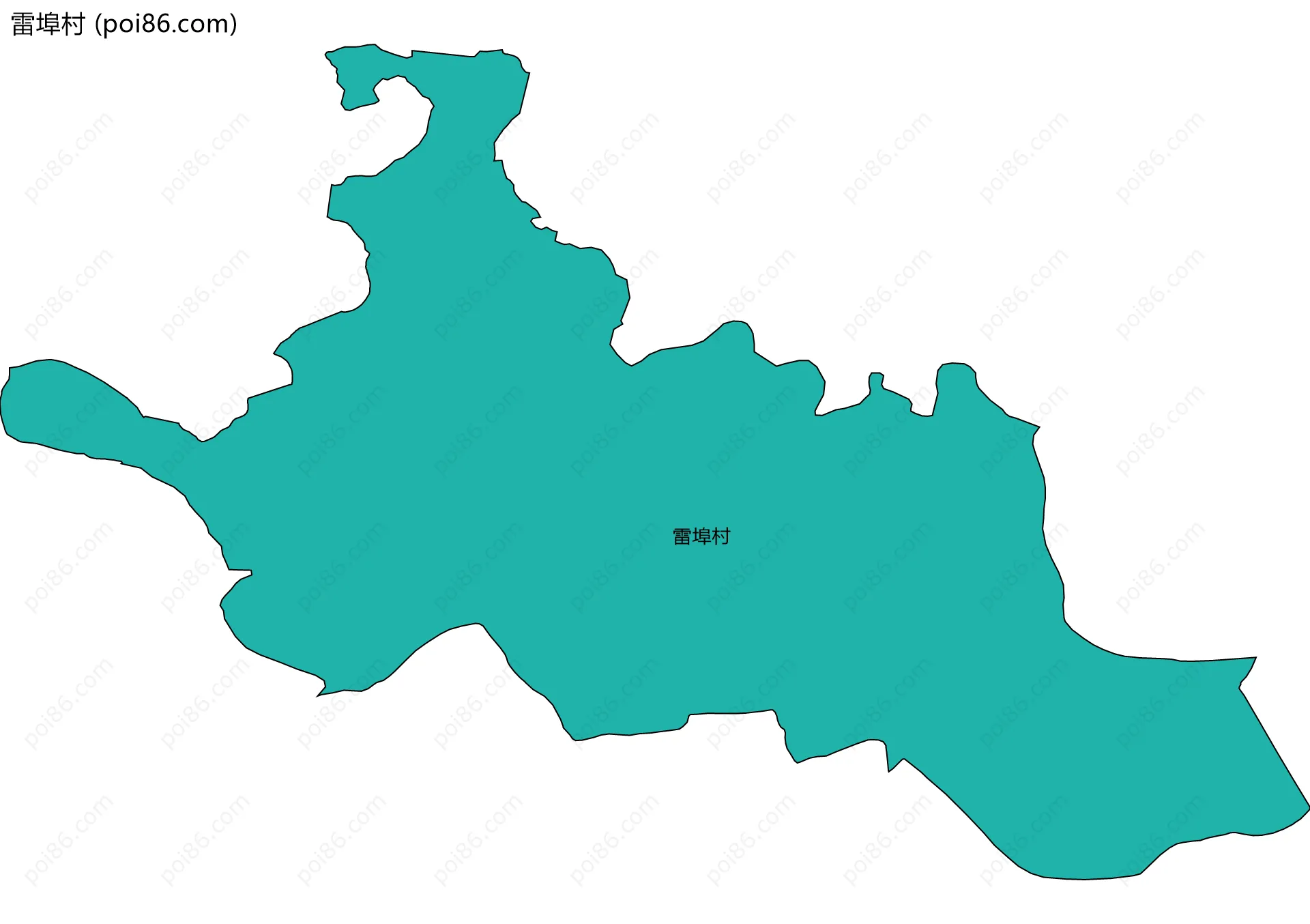 雷埠村边界地图