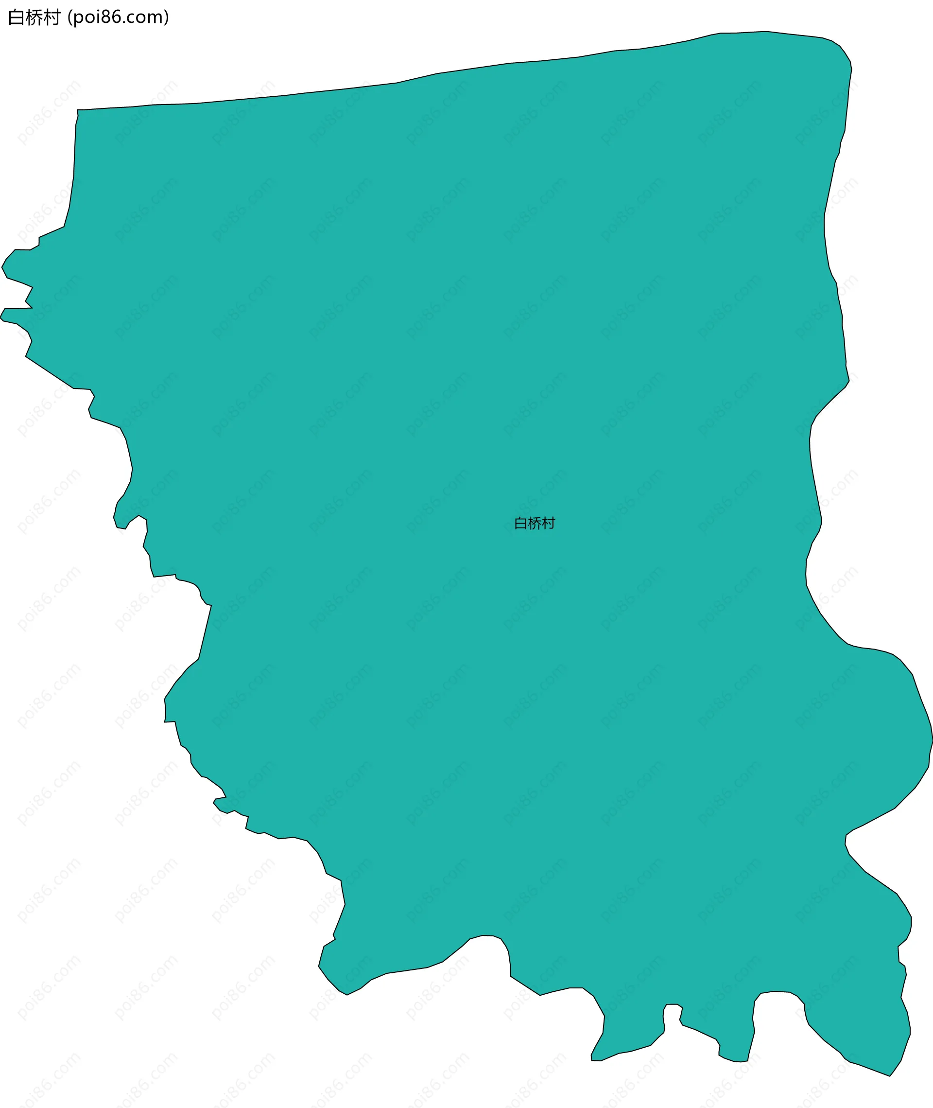 白桥村边界地图