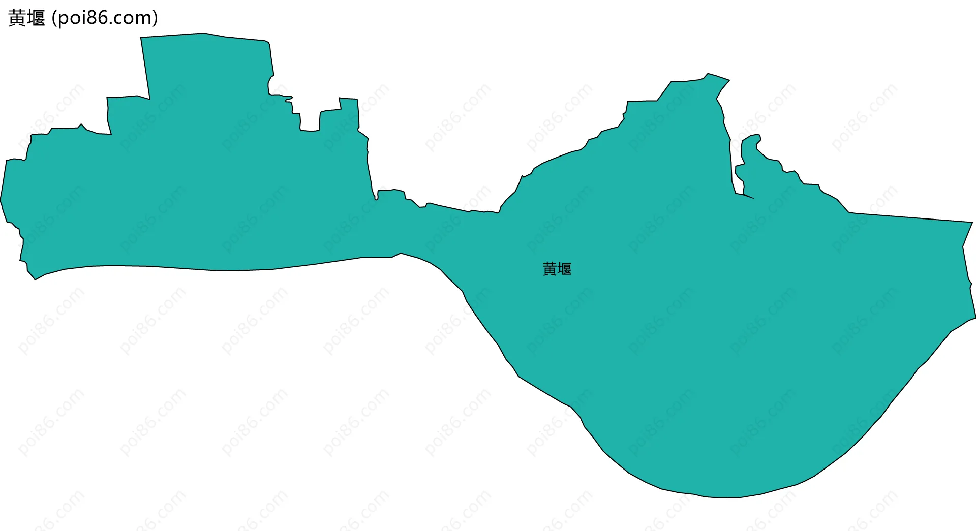 黄堰边界地图
