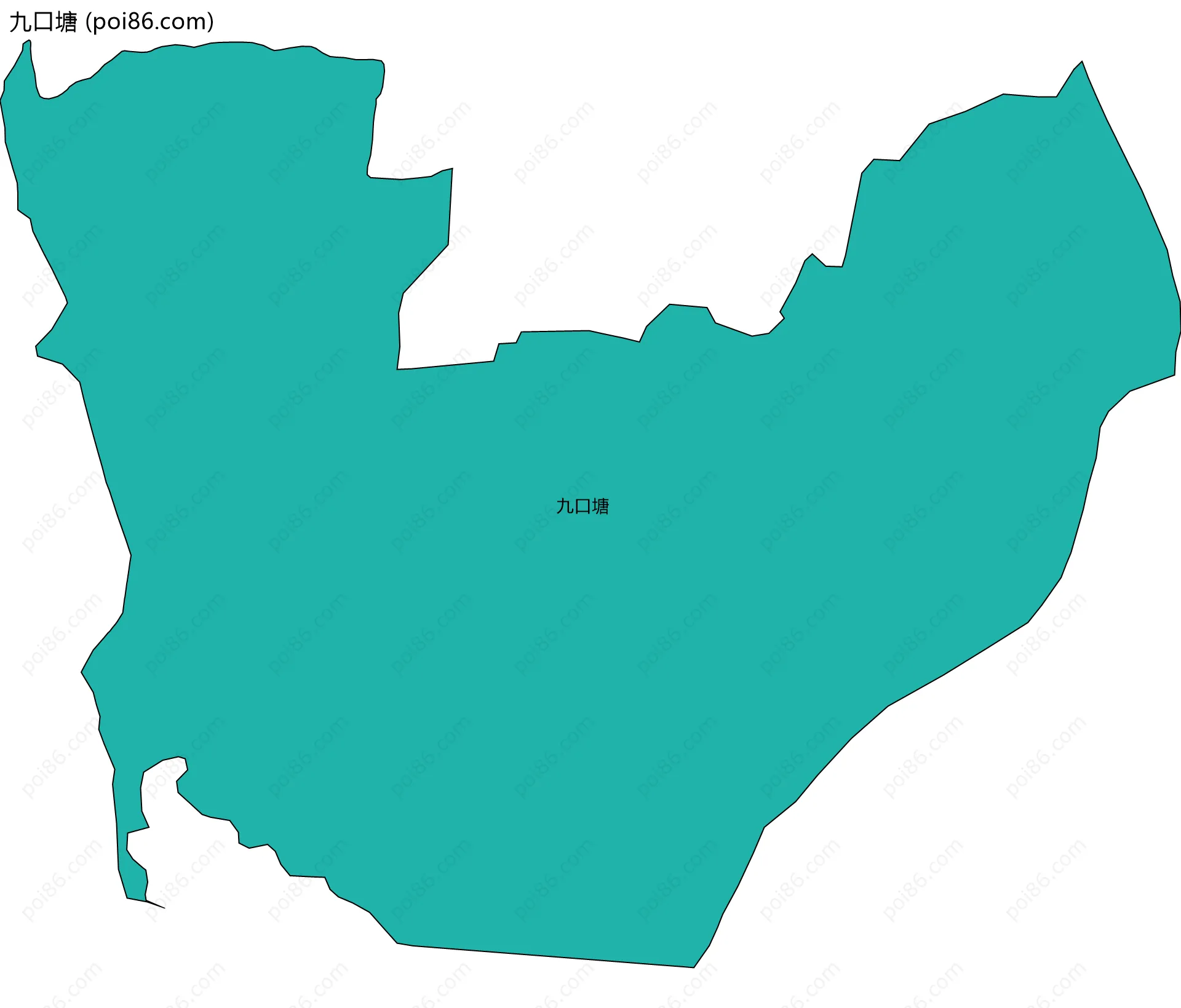九口塘边界地图