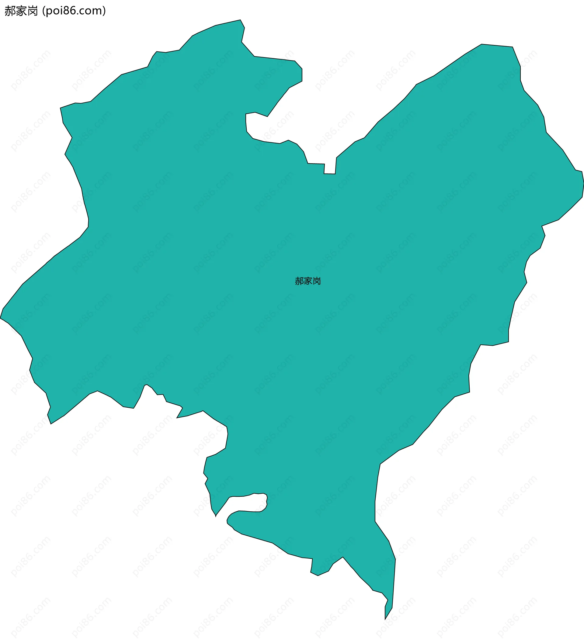 郝家岗边界地图