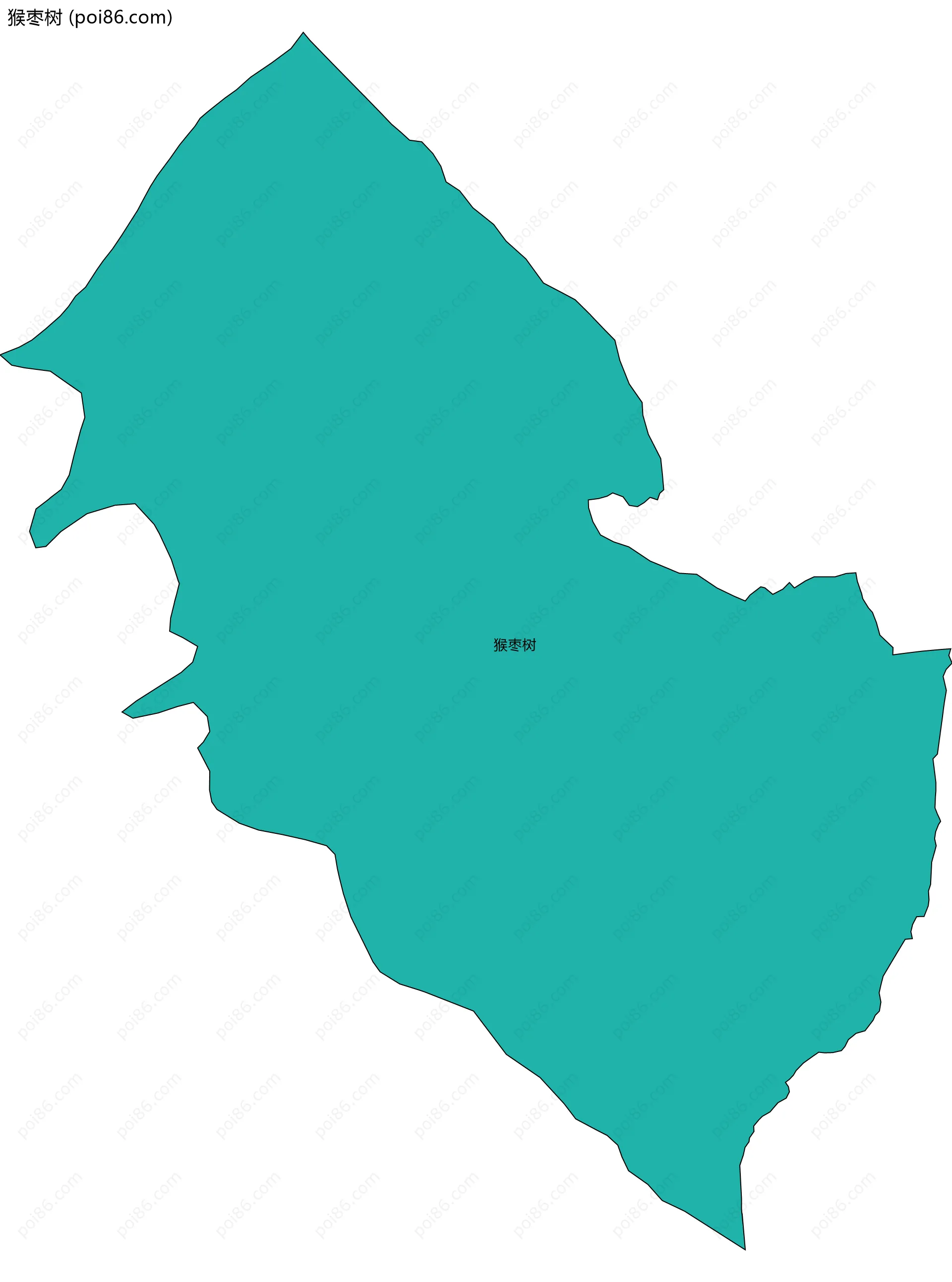 猴枣树边界地图