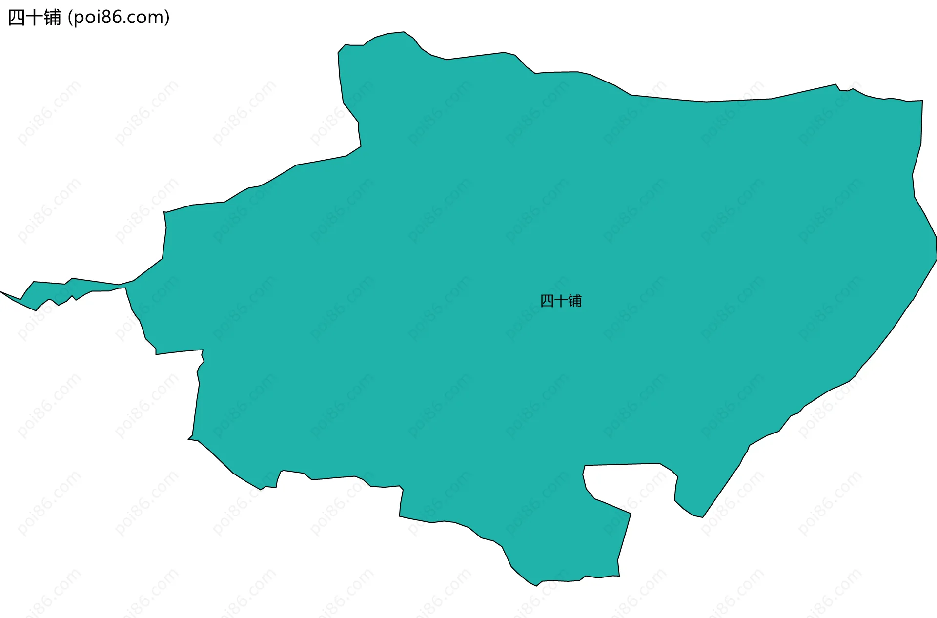 四十铺边界地图