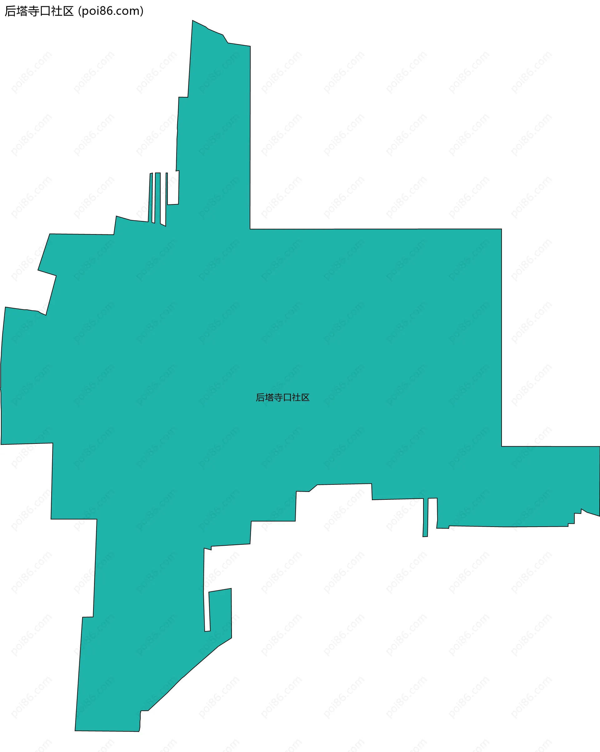 后塔寺口社区边界地图