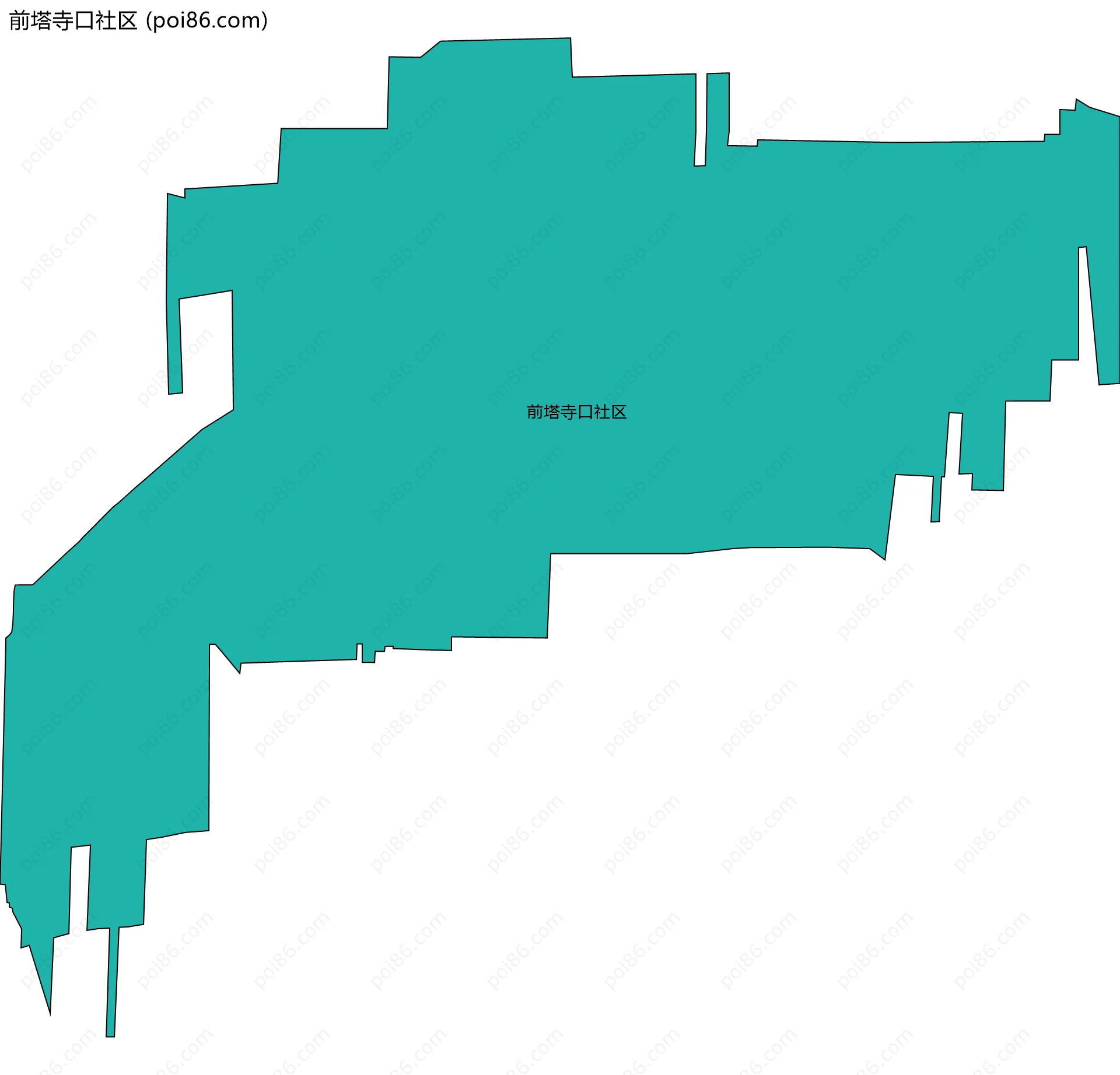 前塔寺口社区边界地图