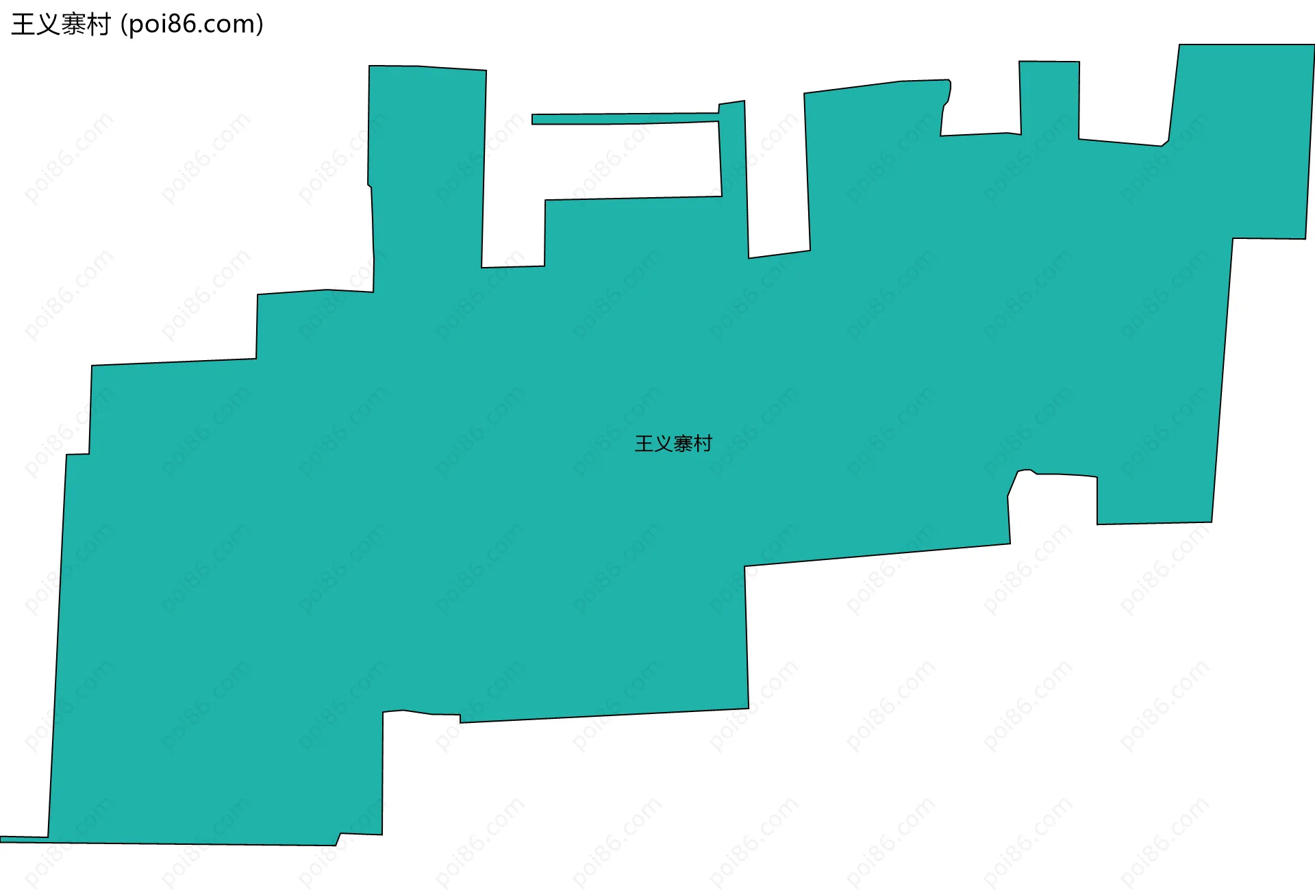 王义寨村边界地图