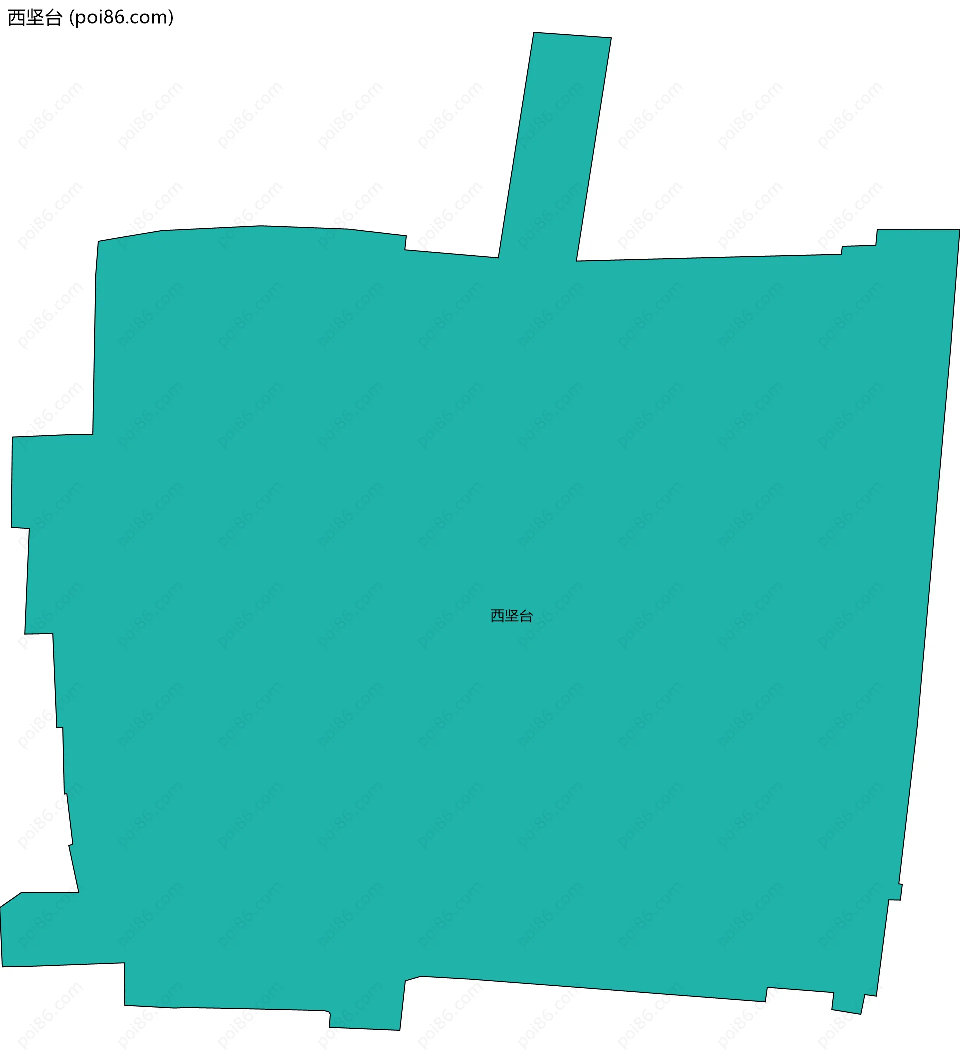 西坚台边界地图