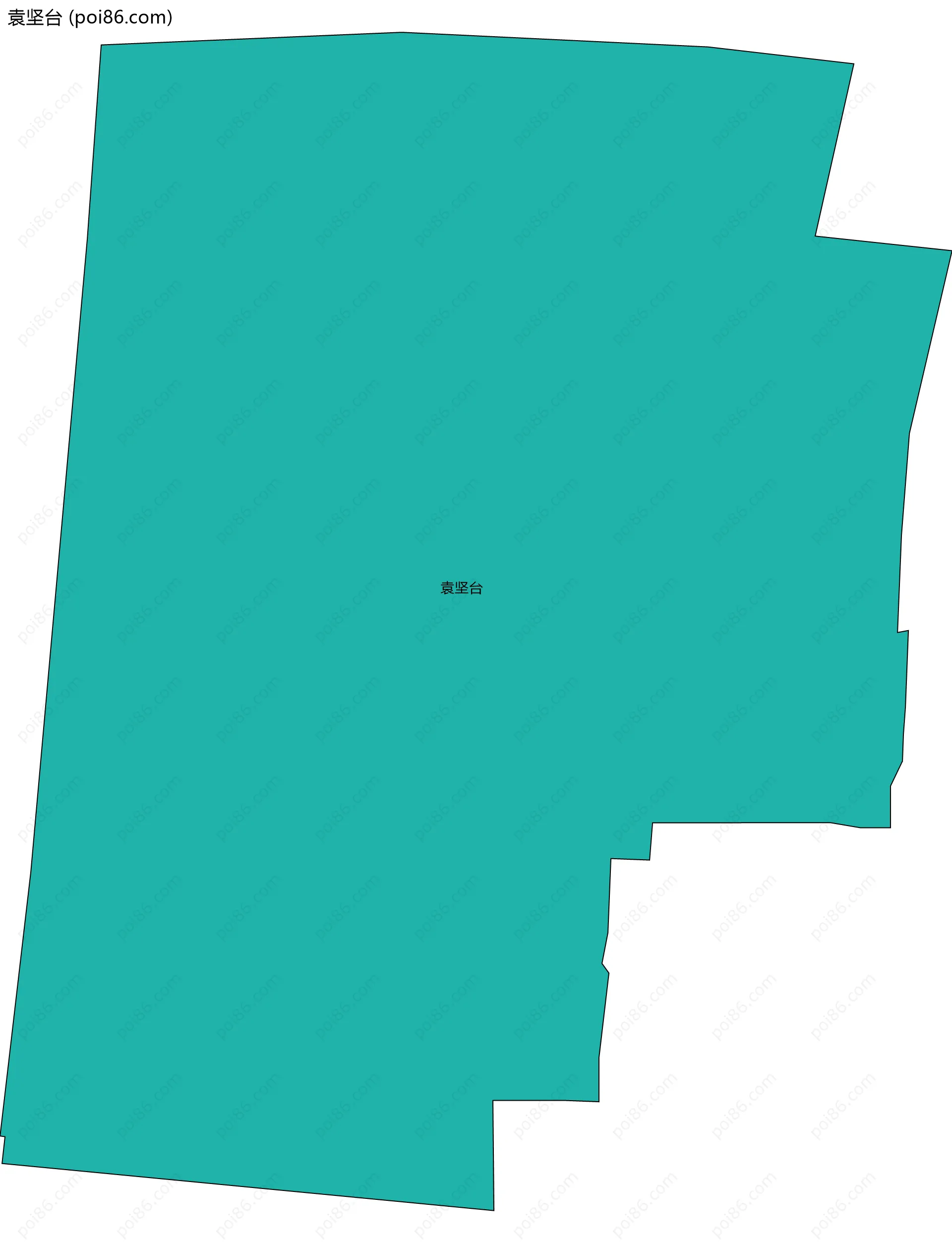 袁坚台边界地图