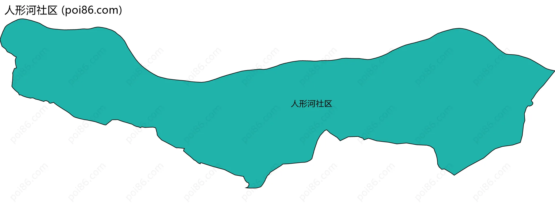 人形河社区边界地图