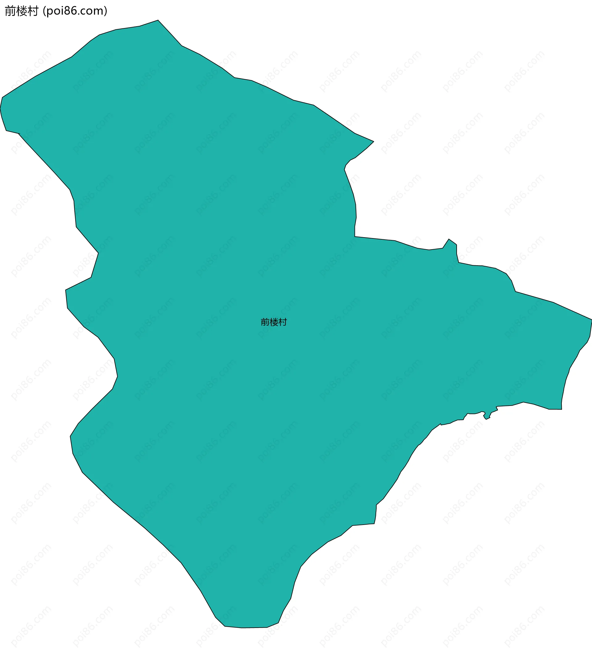 前楼村边界地图