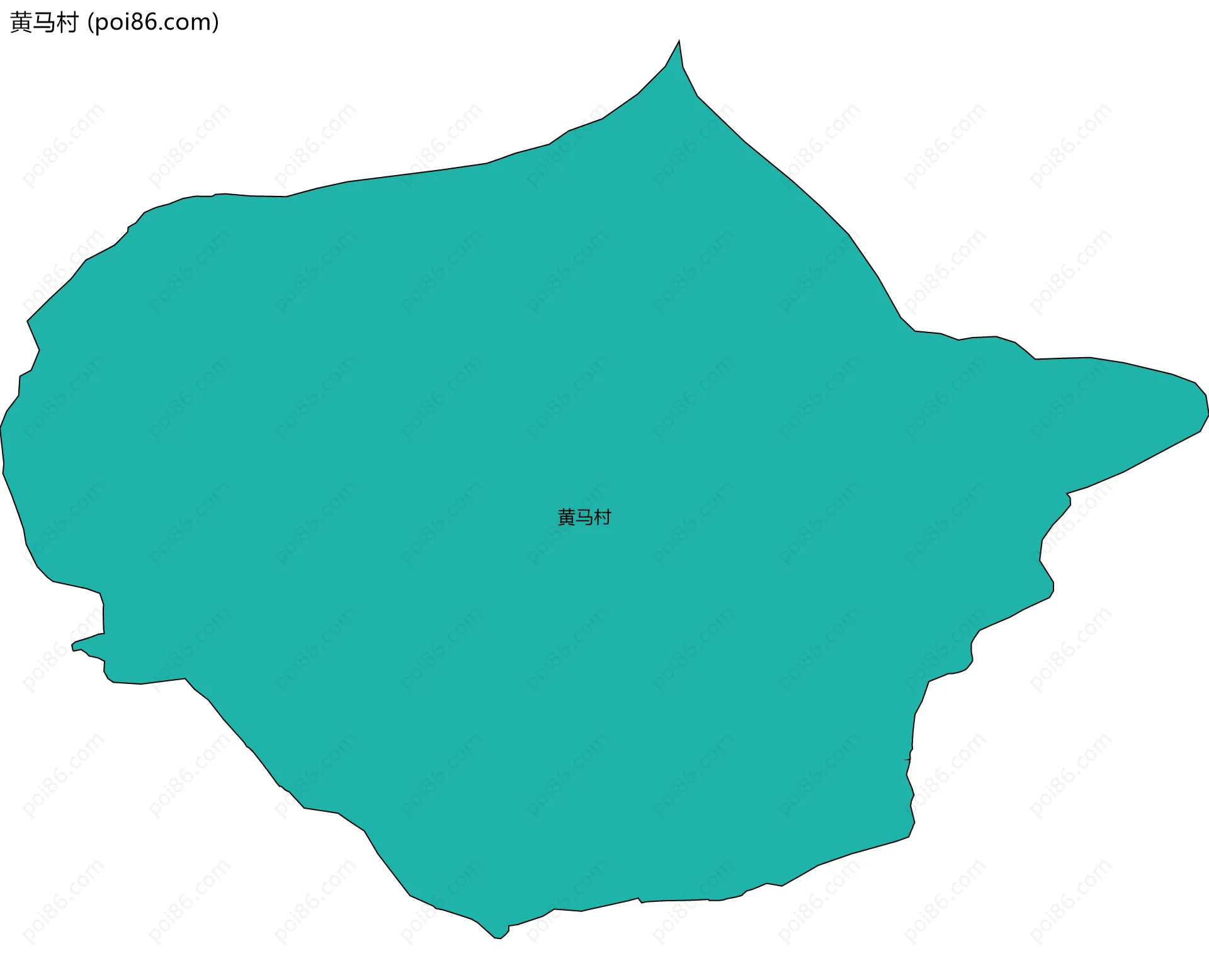 黄马村边界地图