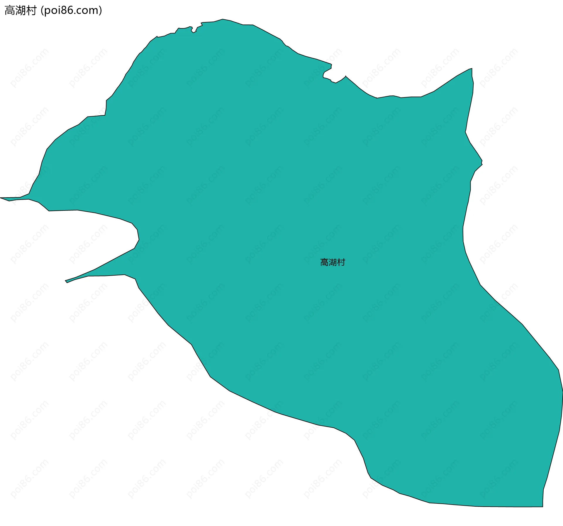 高湖村边界地图