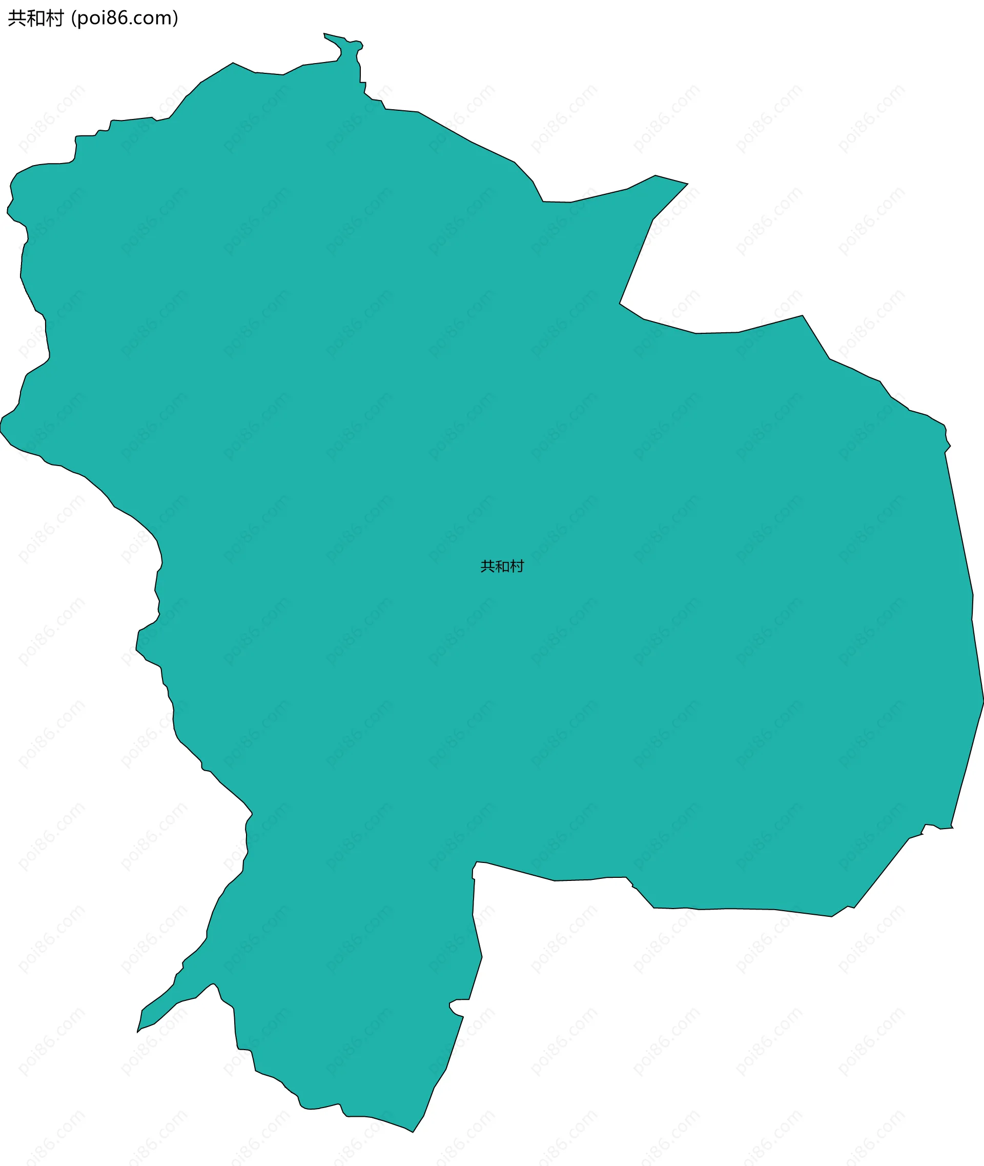 共和村边界地图