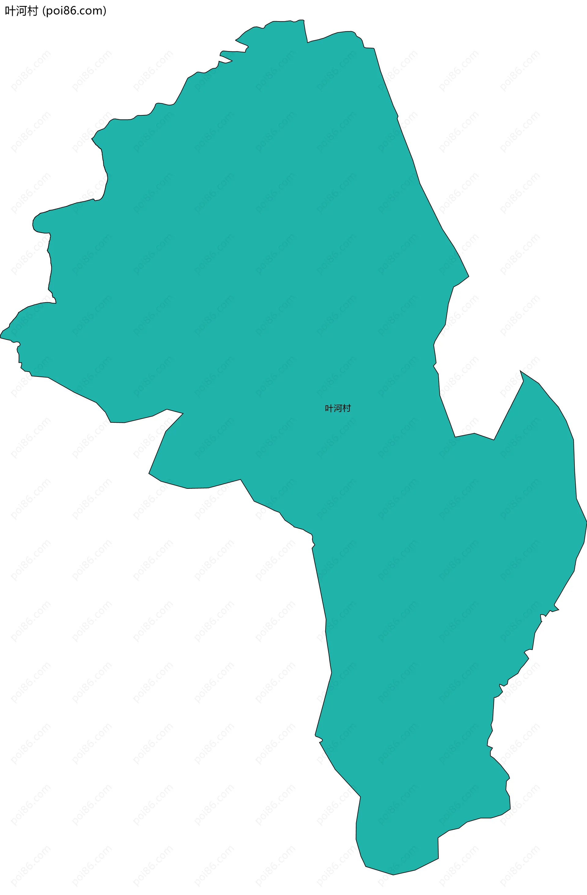 叶河村边界地图