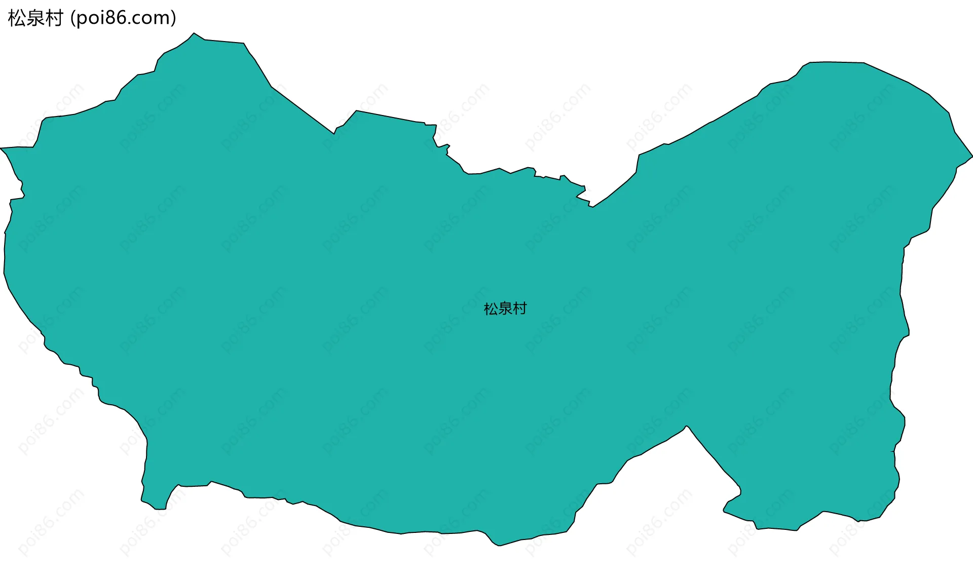 松泉村边界地图