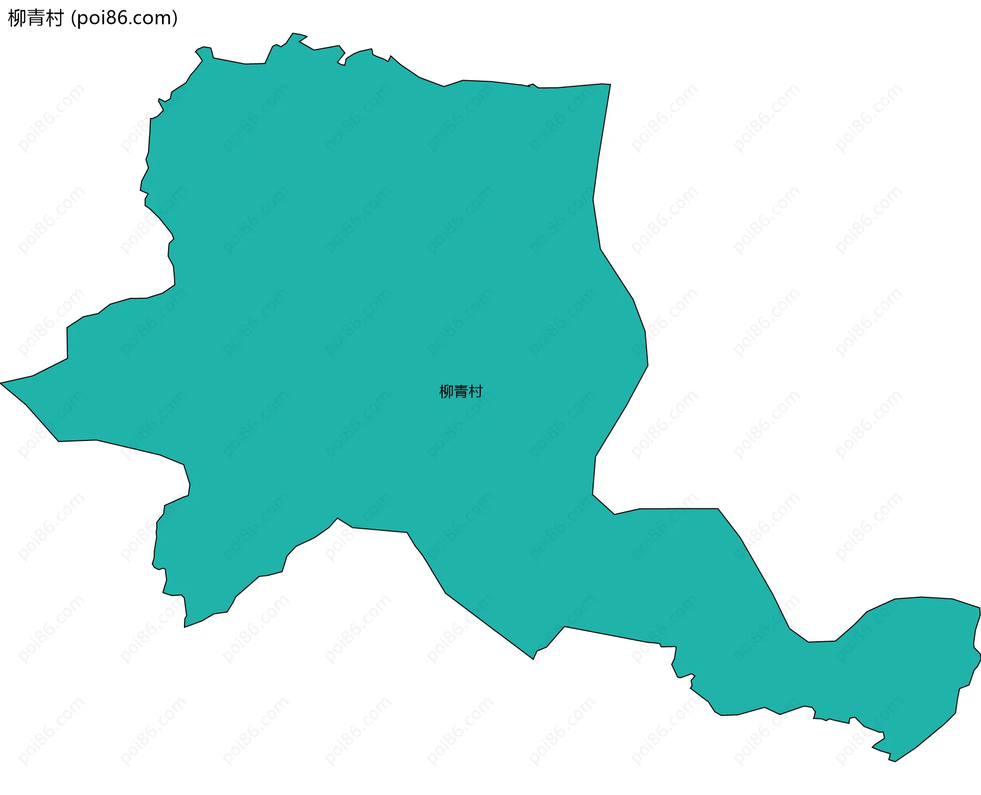 柳青村边界地图