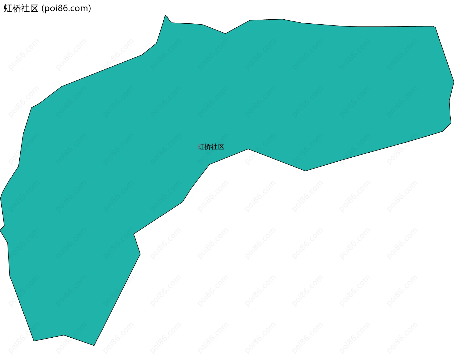 虹桥社区边界地图