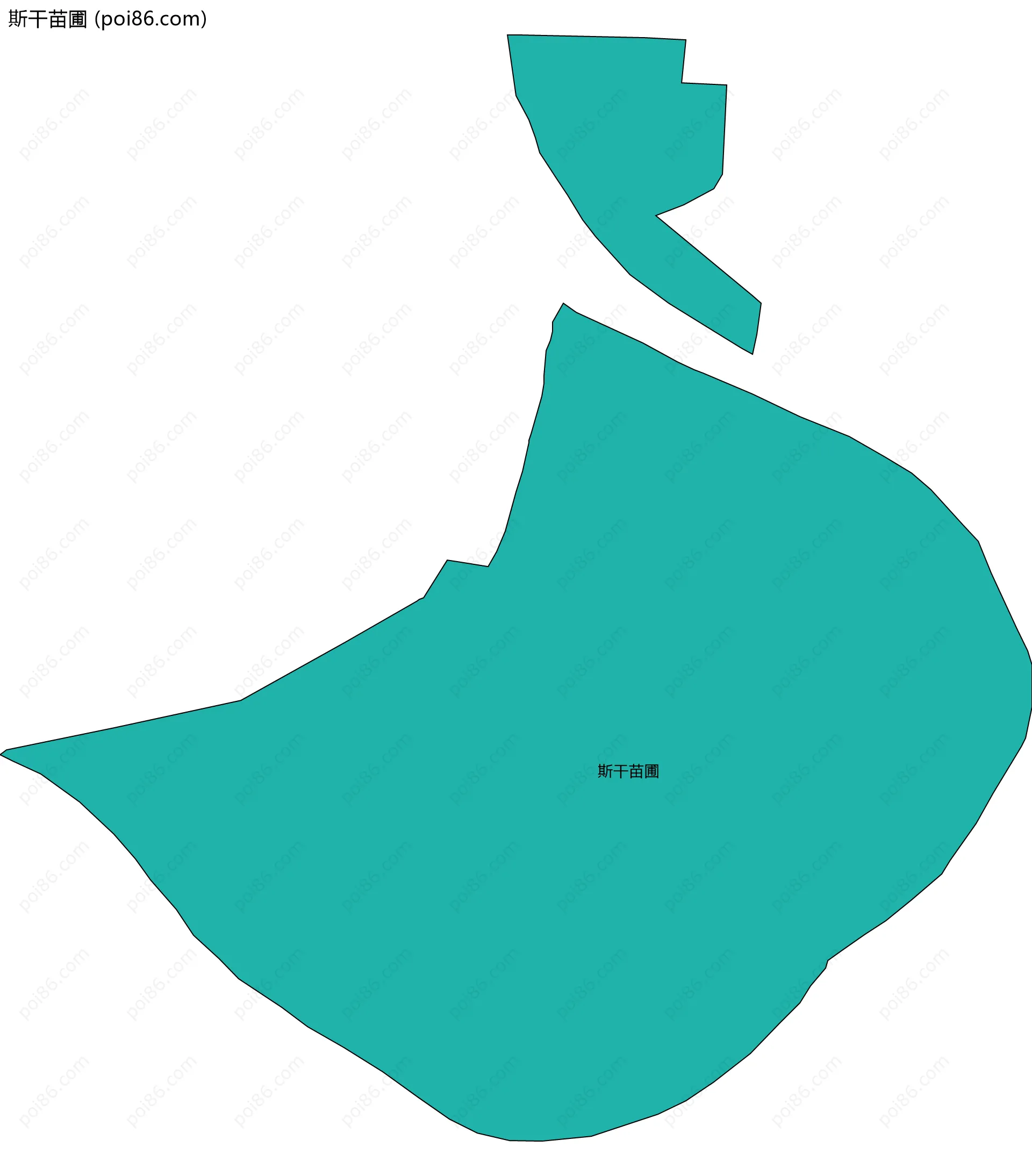 斯干苗圃边界地图(五级行政区划)