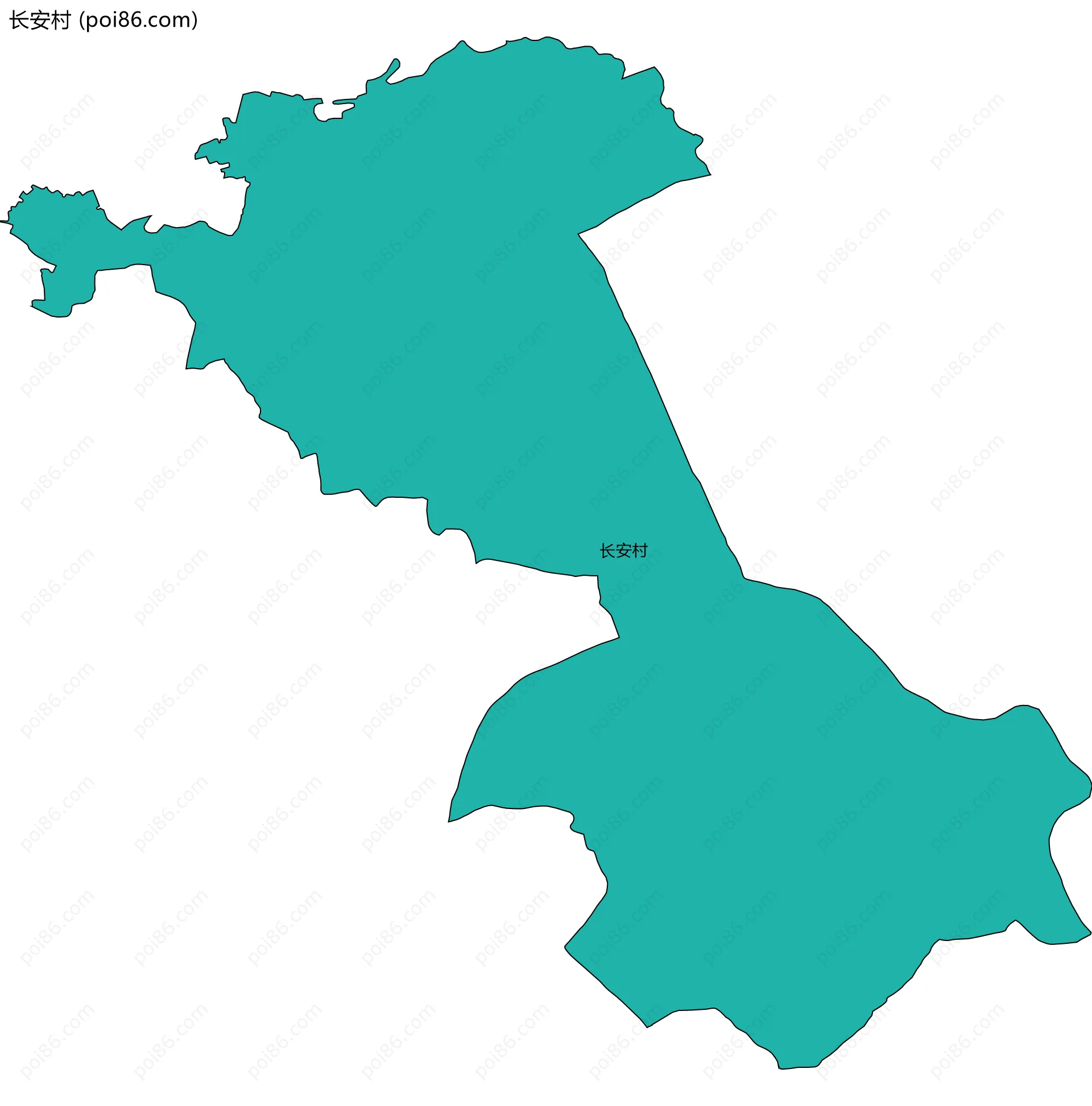 长安村边界地图