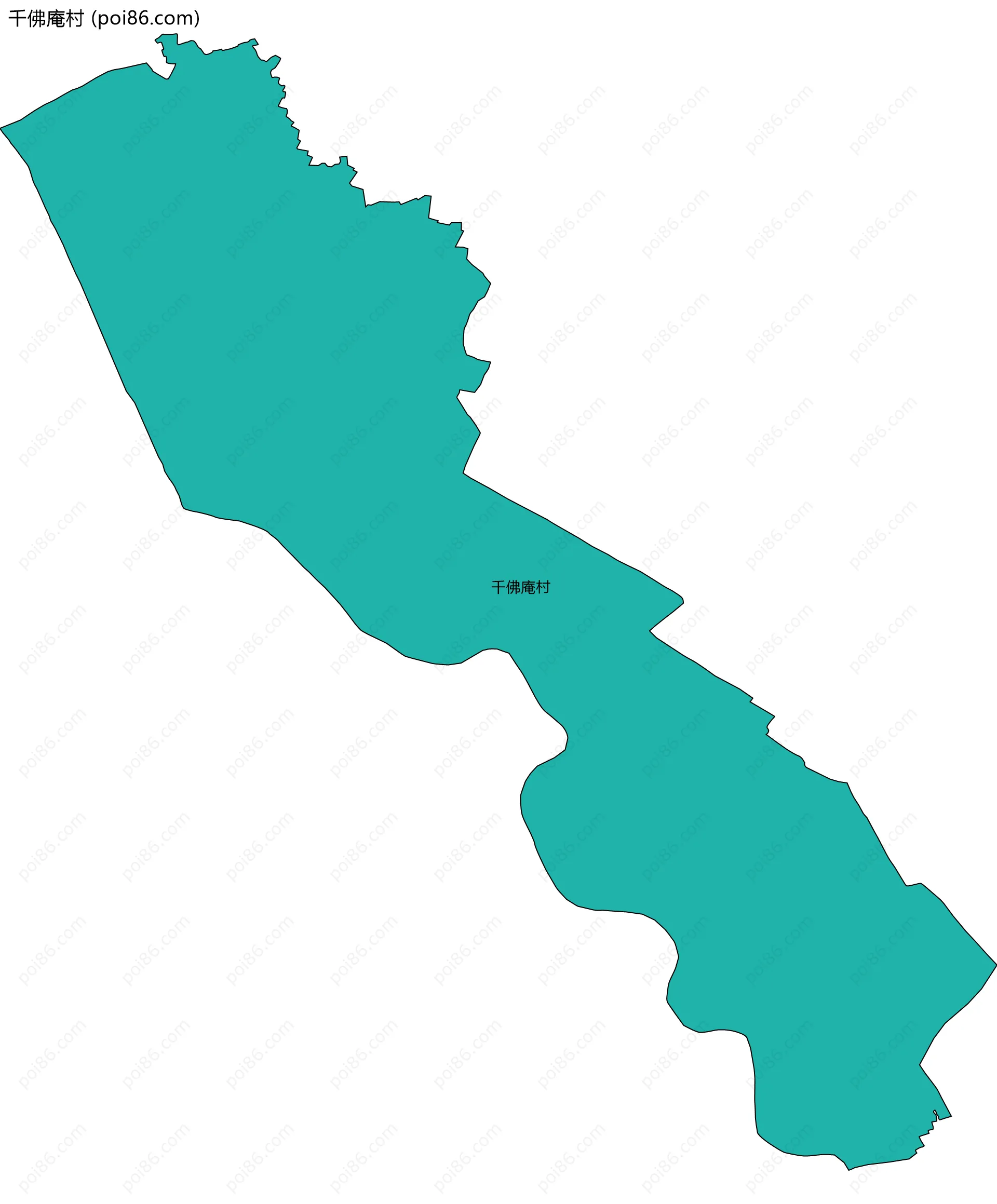 千佛庵村边界地图