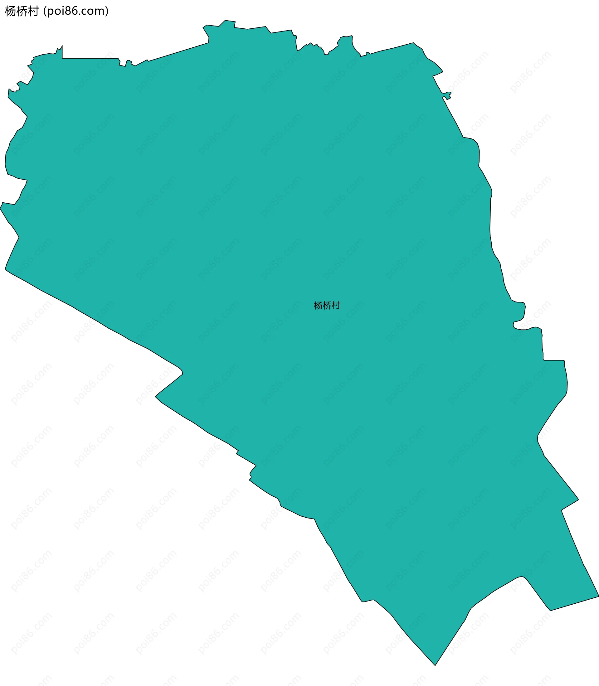 杨桥村边界地图