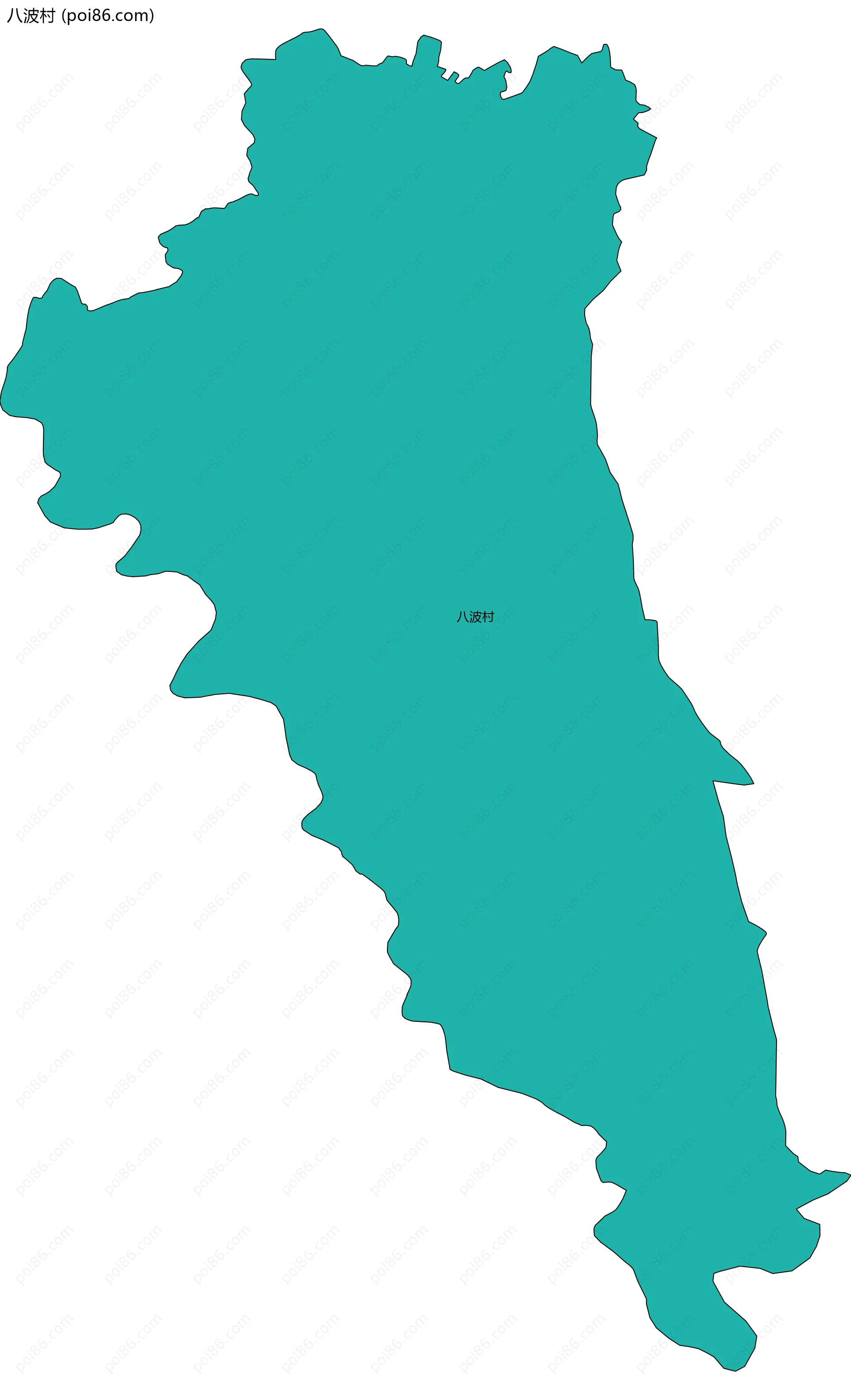 八波村边界地图