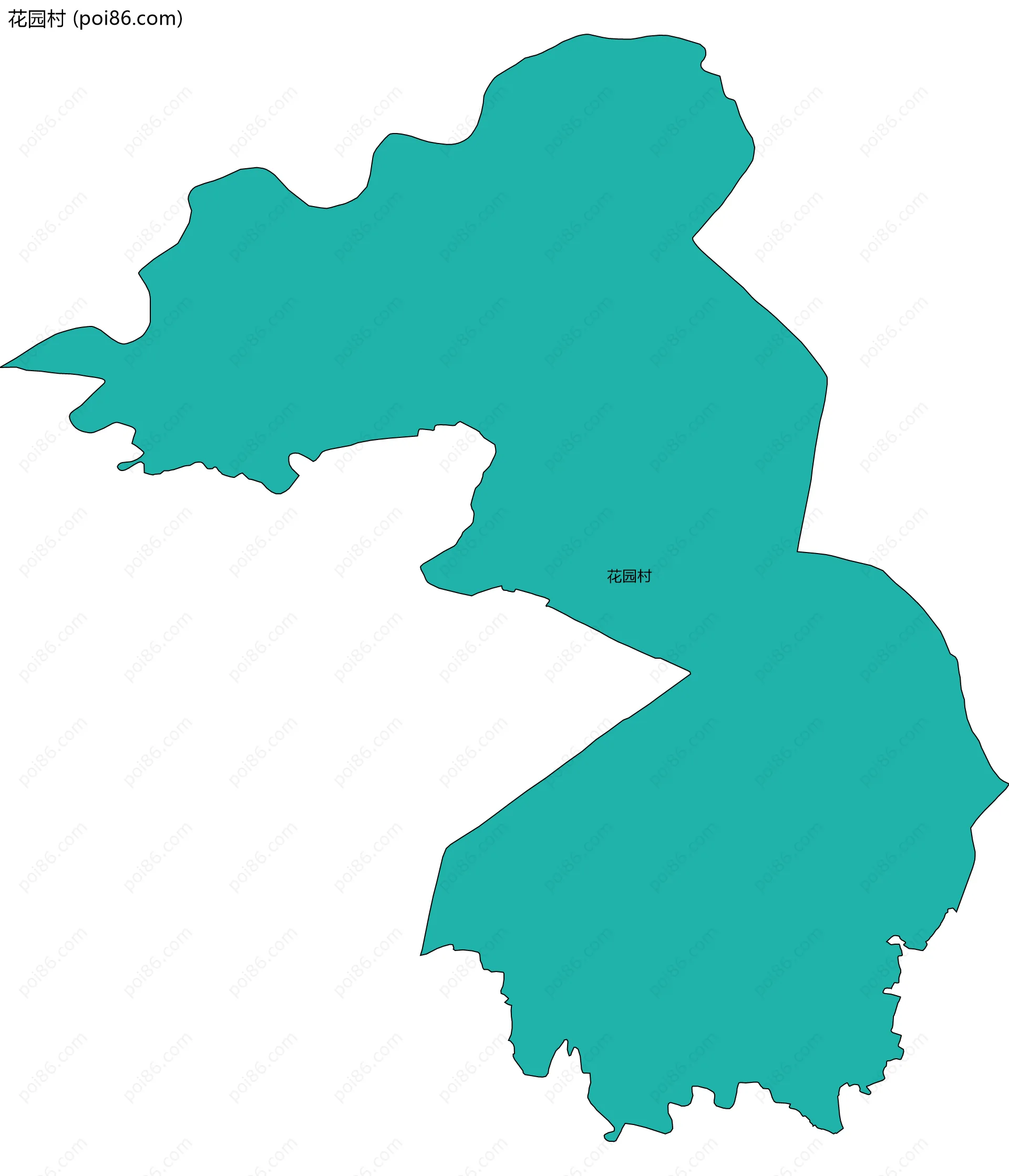 花园村边界地图