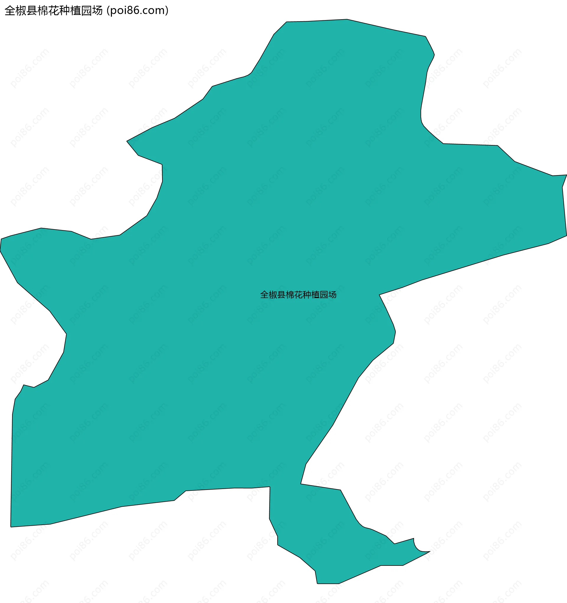 全椒县棉花种植园场边界地图