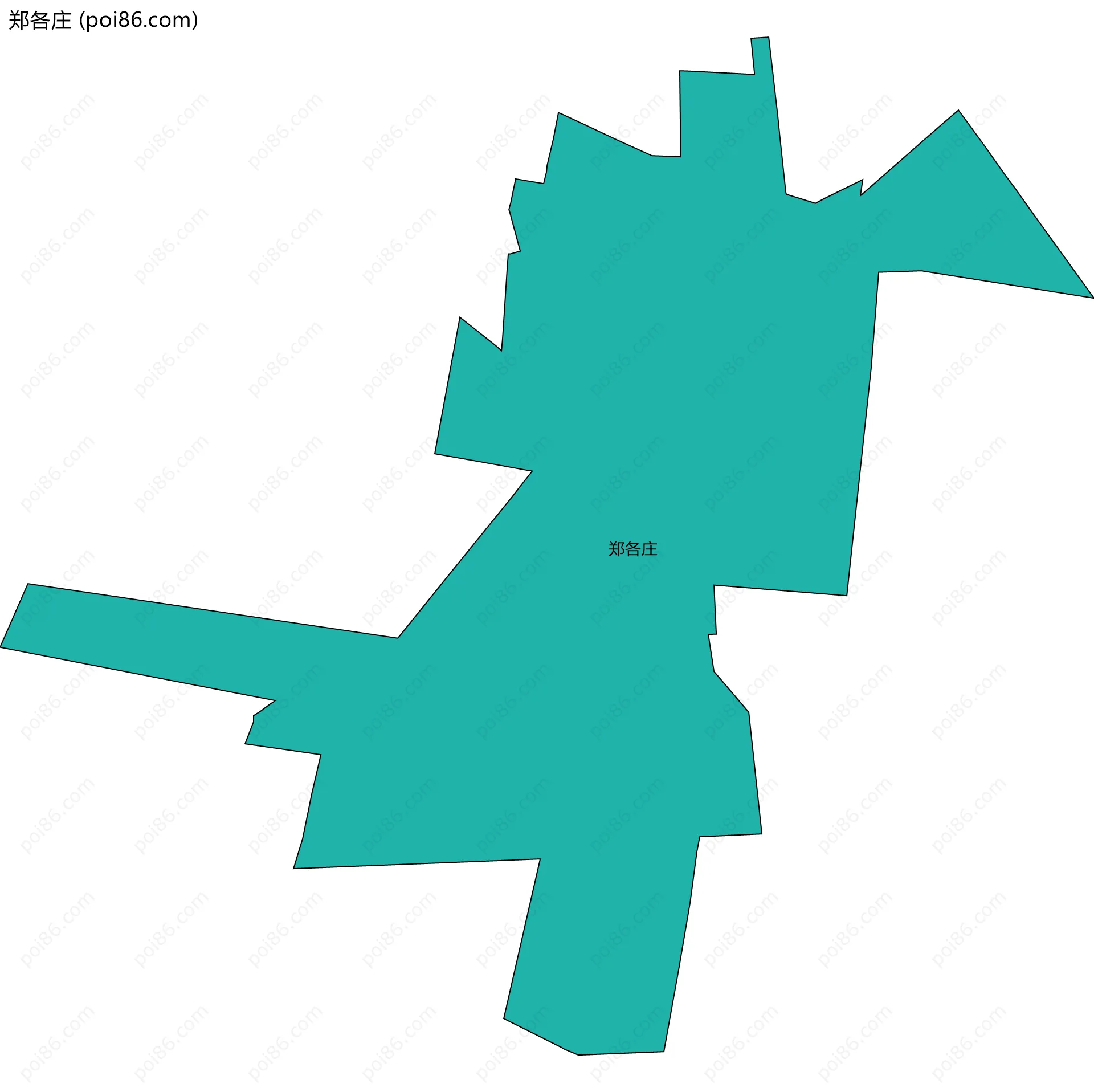 郑各庄边界地图